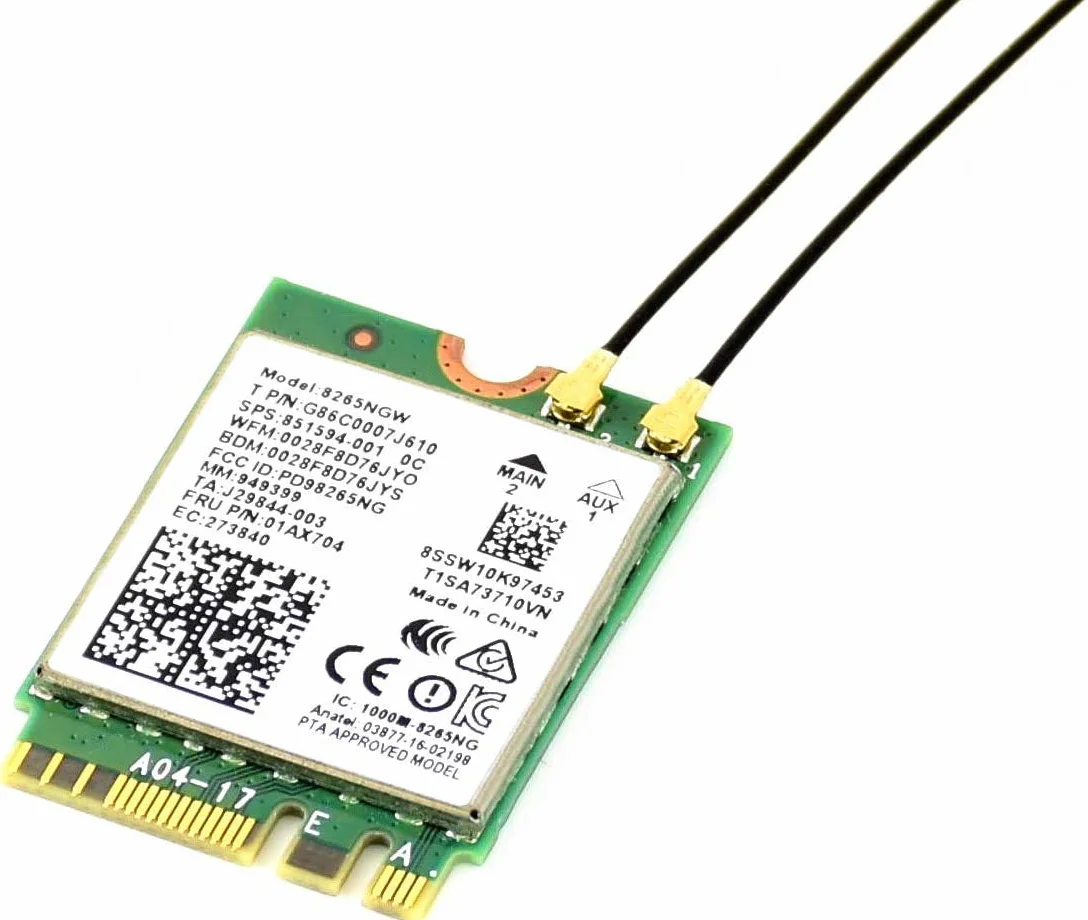 Waveshare AC8265 Wireless NIC Applicable for Jetson Orin Nano/NX/Jetson Nano 2.4G / 5G WiFi Dual Mode Module