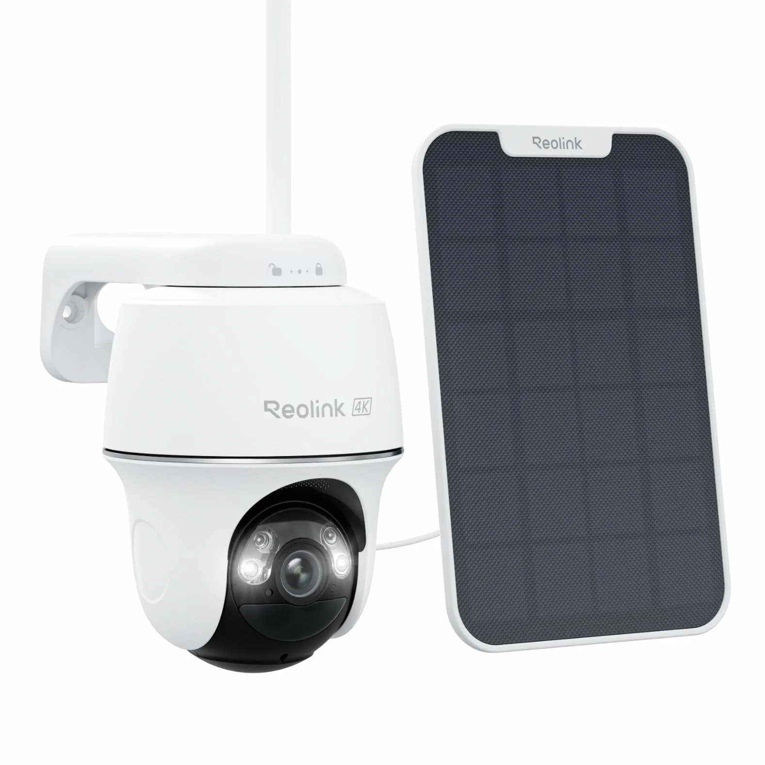 Reolink 4K PTZ Kamera Monitorująca Bateria Zewnętrzna, Argus PT Ultra + Panel Słoneczny, WiFi 2,4 i 5 GHz, Kamera Słoneczna z Kolorowym Noktowizorem 8MP UHD, Wykrywanie AI, Bez Opłaty Miesięcznej