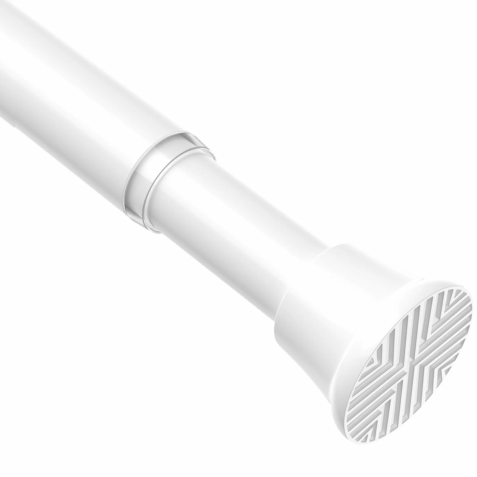 AIZESI Barre Rideau Sans Percage Extensible 60-120 cm Blanc Diamètre 18 mm