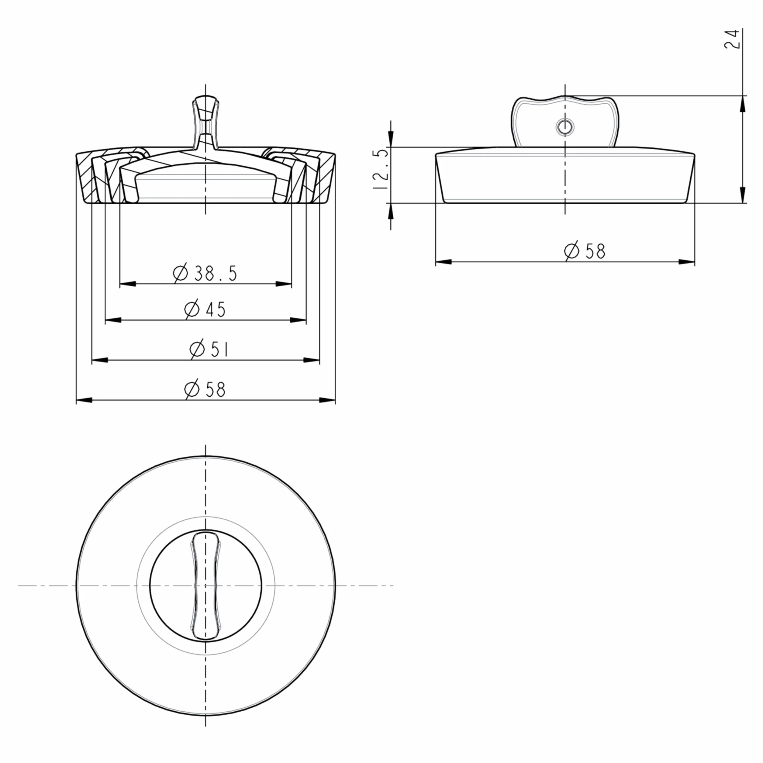 Wirquin Kit bouchon universel vidage Ø36-58 mm, blanc