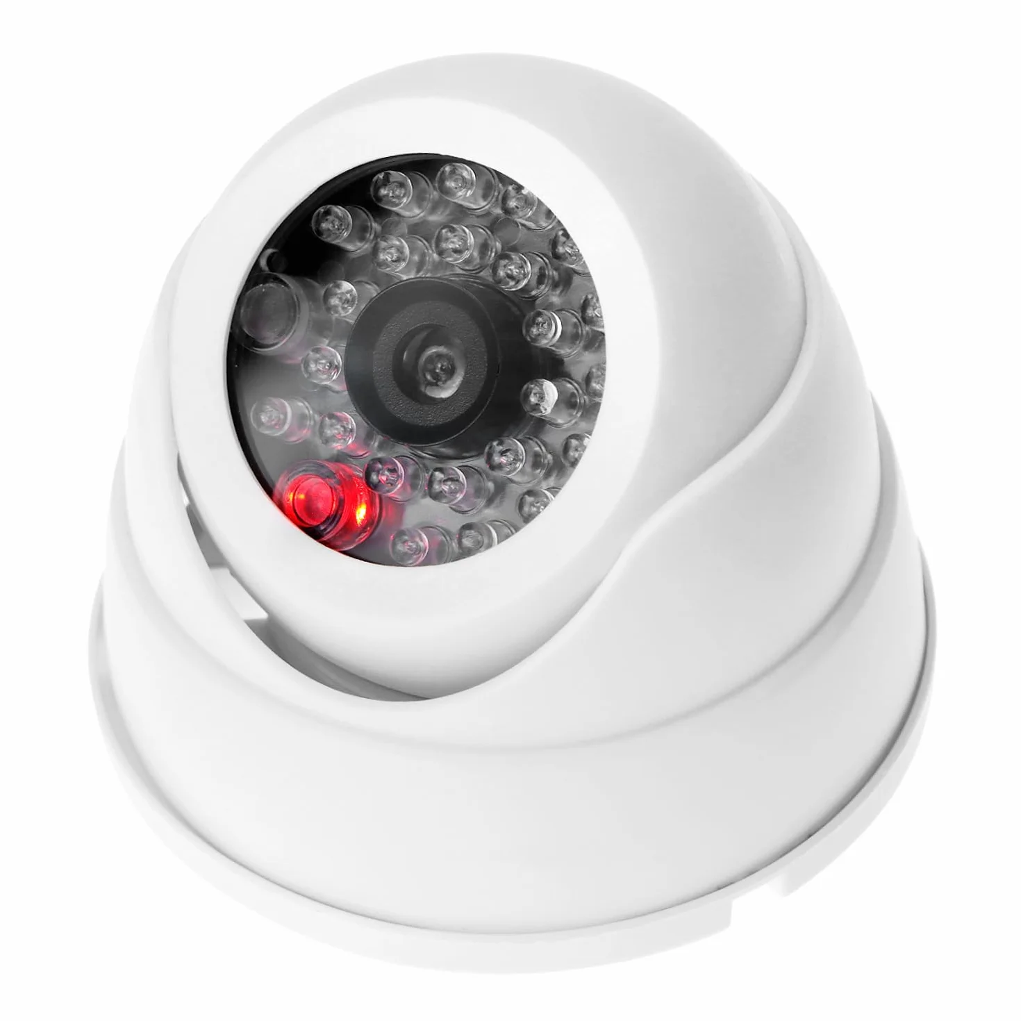 QWORK® 2 x atrapa kamery kopułkowej z diodami LED - sztuczna kamera do użytku wewnątrz i na zewnątrz - zbytnio prawdziwa
