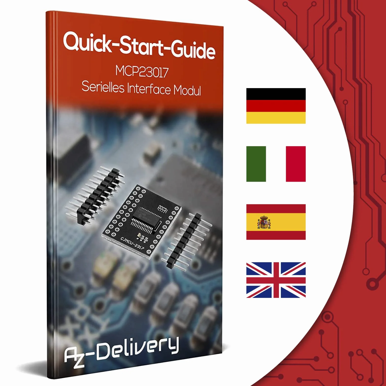 AZDelivery 5 x MCP23017 Ekspander portów 16-bitowy dwukierunkowy ekspander we/wy z interfejsem szeregowym I2C kompatybilny z Arduino w tym e-Book!
