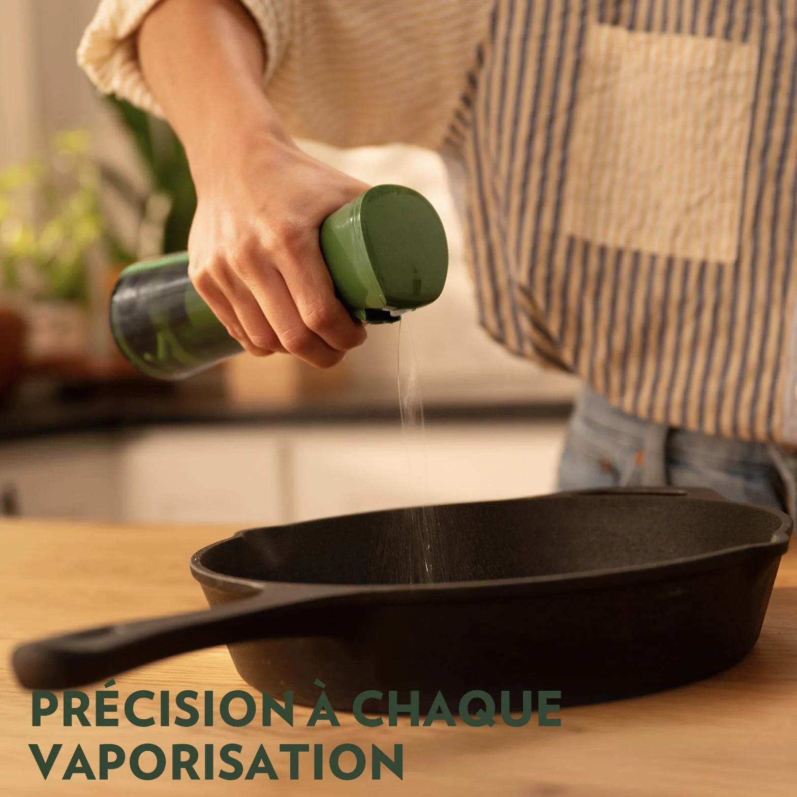 FLAIROSOL OLIVIA Vaporisateur d'Huile en Verre 200ml - Technologie de Pulvérisation Continue avec Contrôle des Portions (Vert)