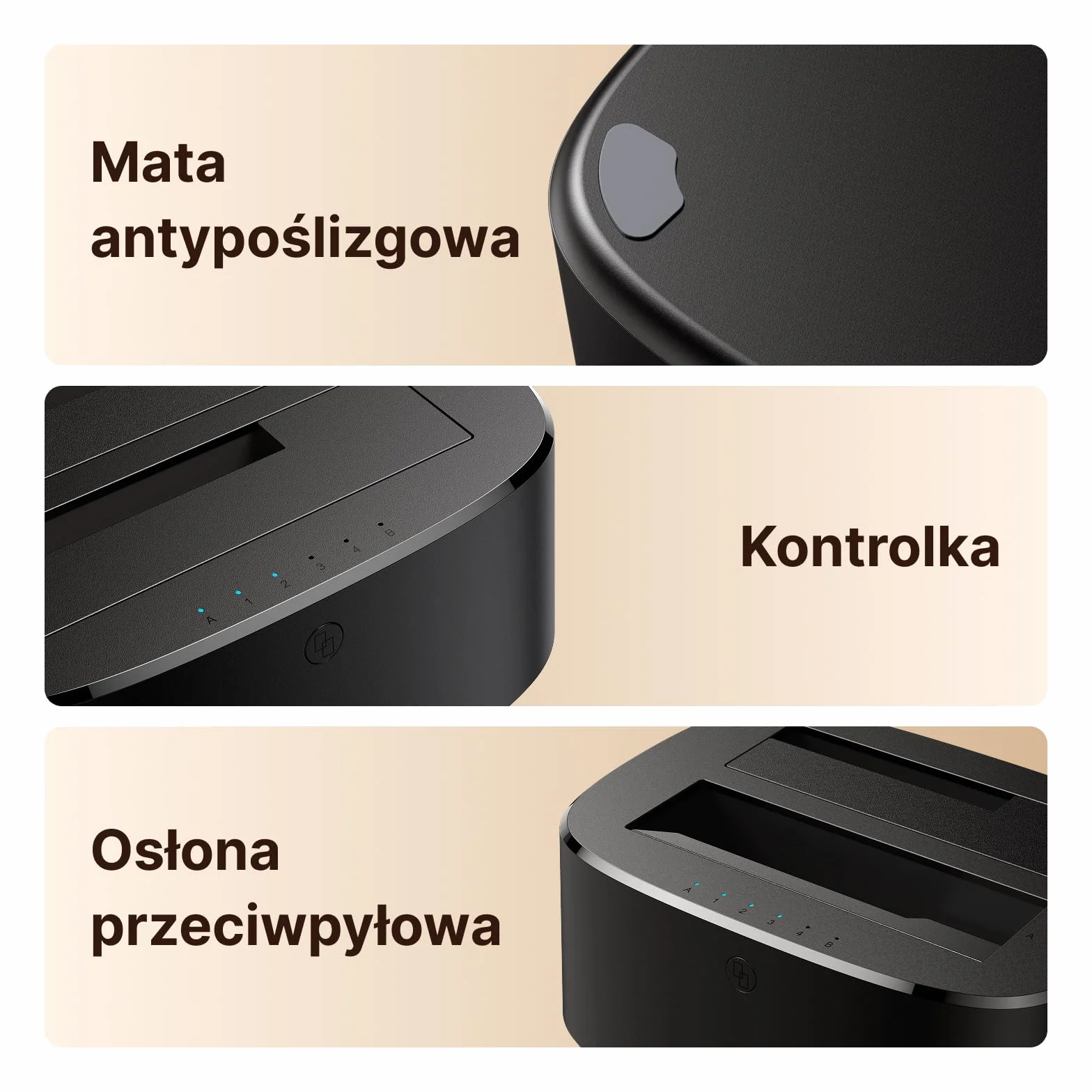 UGREEN Stacja dokująca do dysków twardych, stacja dokująca USB 3.0 HDD do dysków twardych SATA HDD i SSD 2,5'»/3,5«', adapter dysków twardych Dual Bay 5 Gb/s obsługuje klonowanie offline i UASP