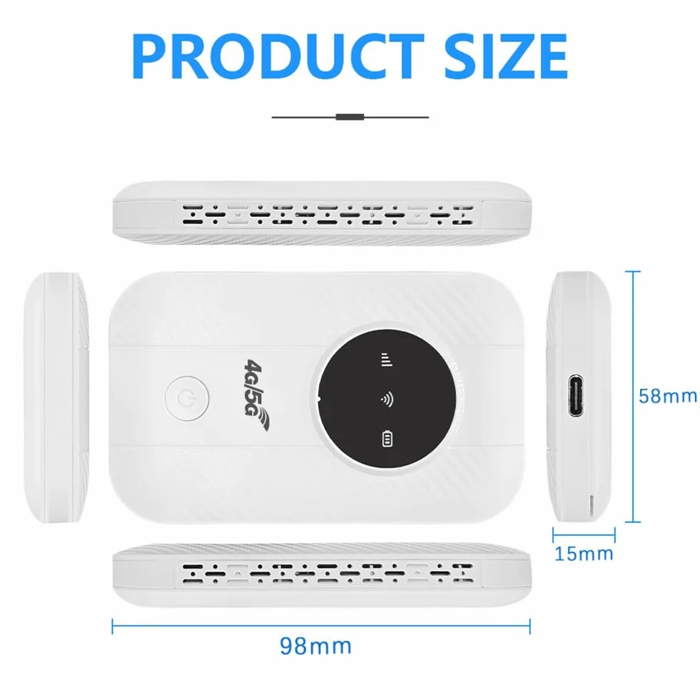 Routeur Modem LTE 4G 5G Point d'Accès 300 Mbps Batterie 2100 mAh