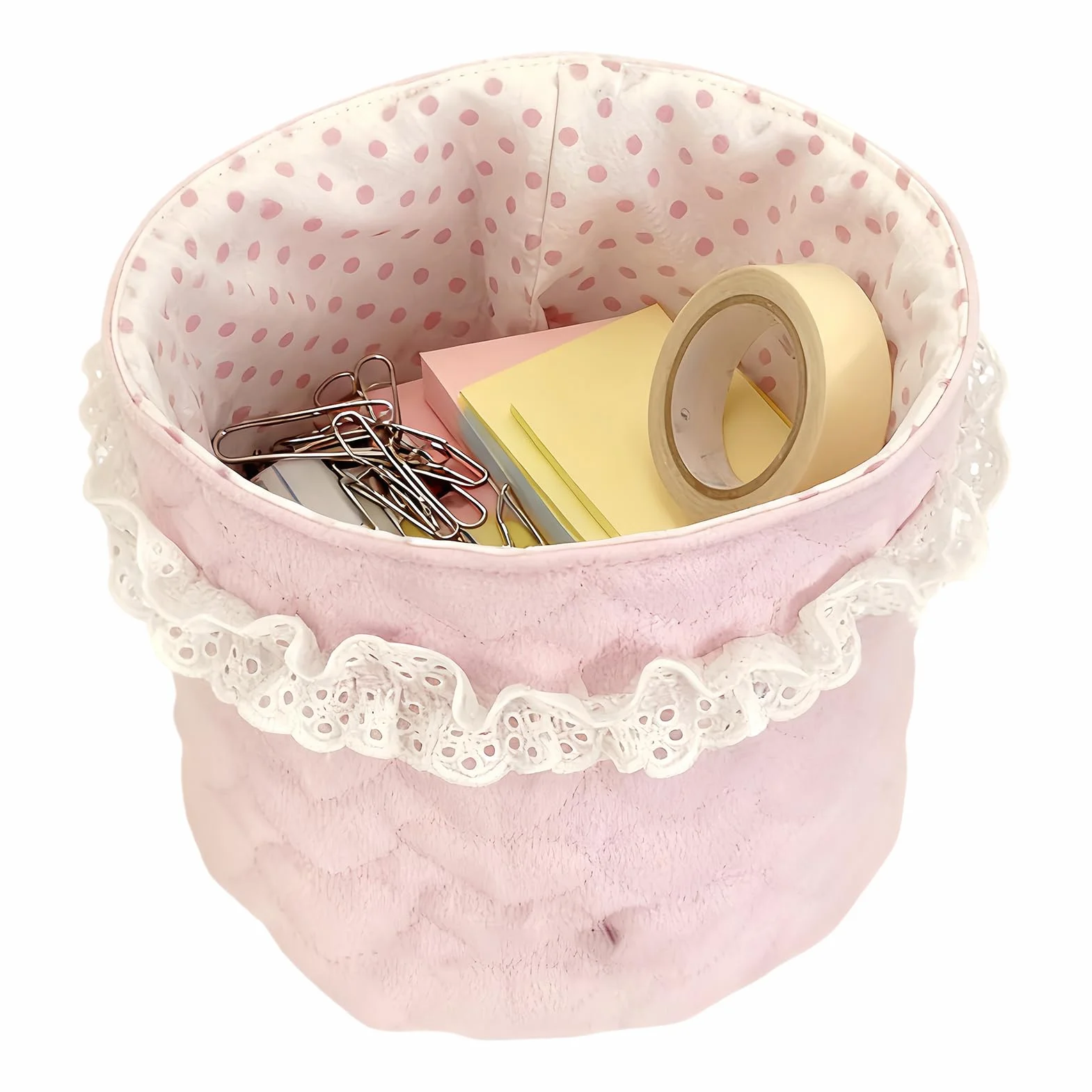 Panier de rangement en dentelle tissu pour armoire salle de bain articles de toilette maison