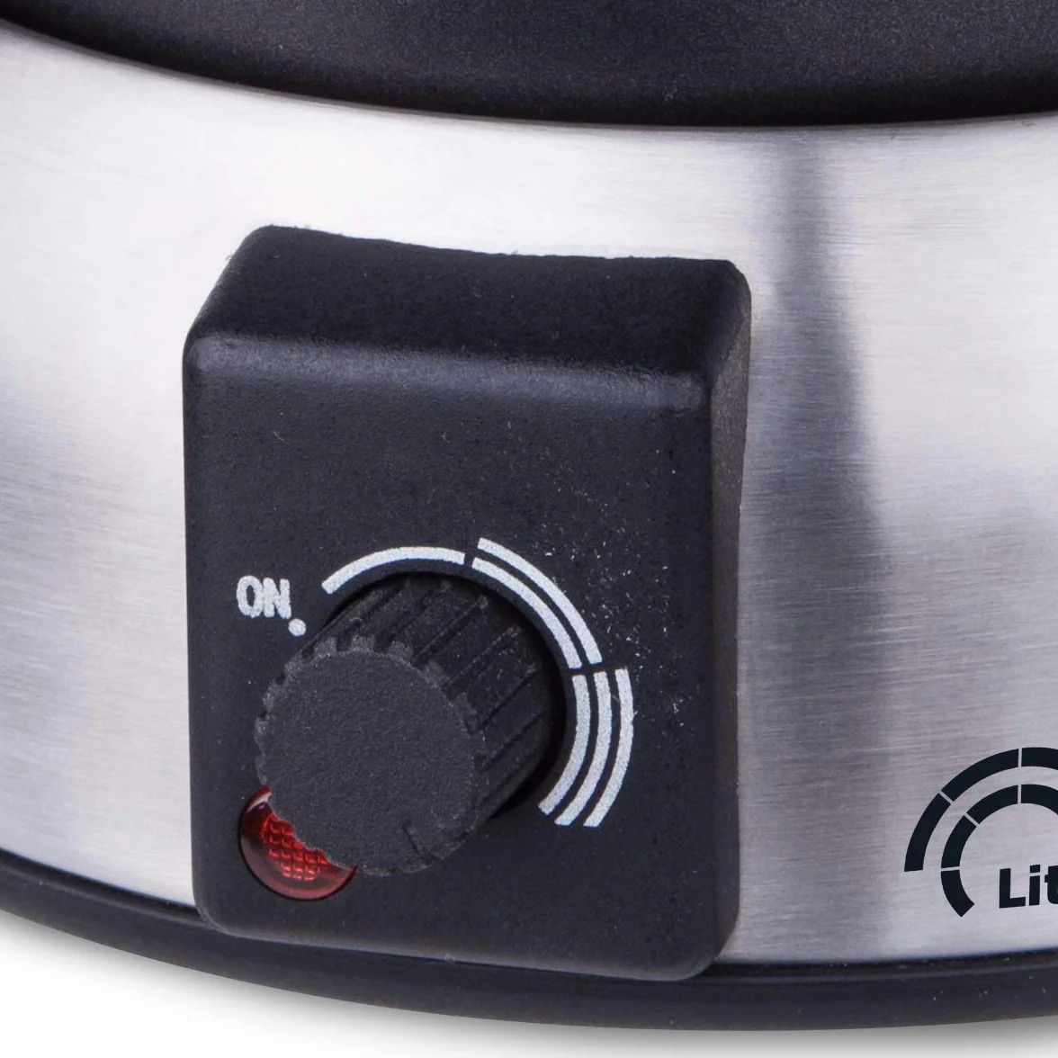 LITTLE BALANCE 8386 Fondue Elegance 8 - Appareil à fondue 8 personnes - Caquelon anti-adhésif 1,8 litres - Puissance 800 W - Finition Inox brossé premium