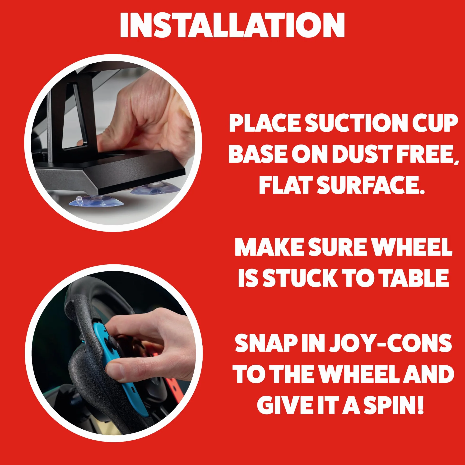Numskull Support de table volant Joy-Con pour Nintendo Switch & OLED – Accessoire volant de course