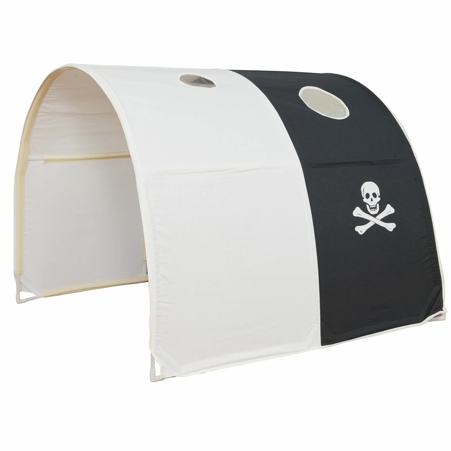 Homestyle4u Tunnel pour Enfant Lit Design, Bois, Bois Dense, Noir, 100 x 90 x 70 cm