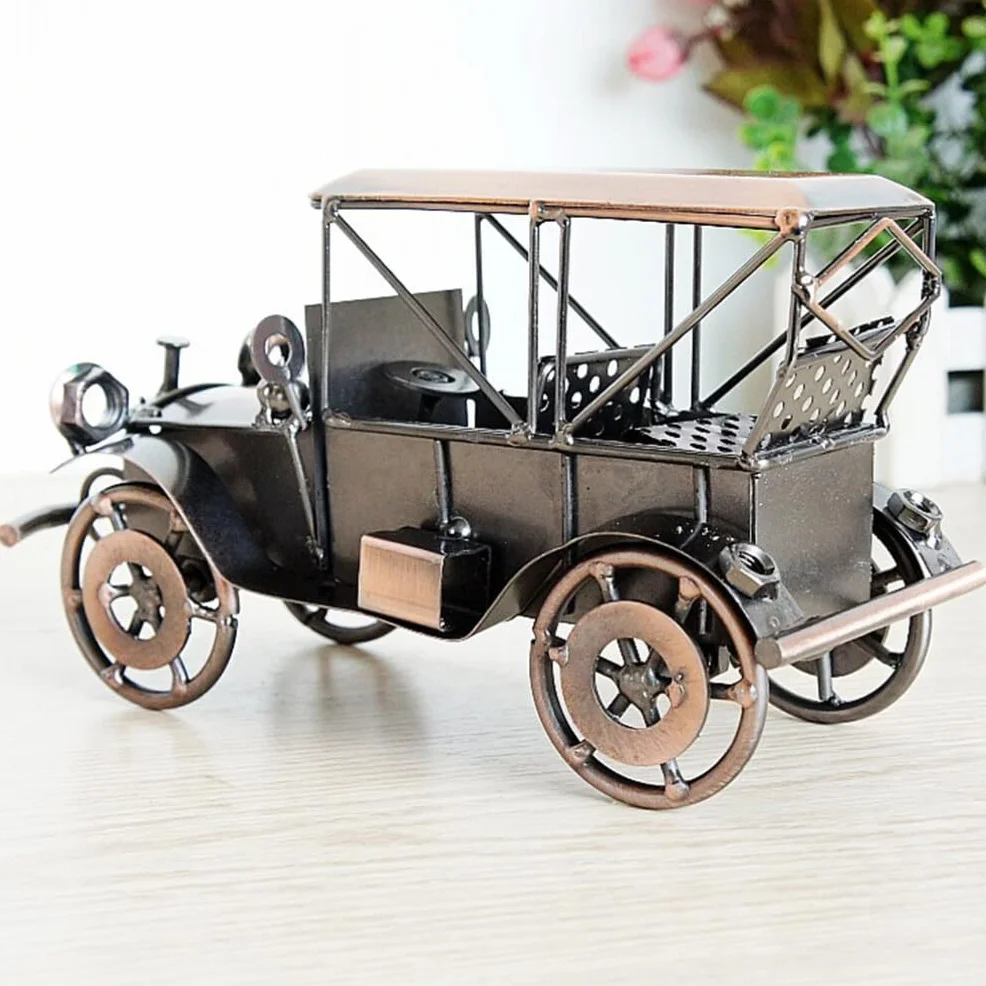 PRETYZOOM Voiture Rétro Fer Modèle Miniature Vintage pour Salon Bureau Ornement Industriel