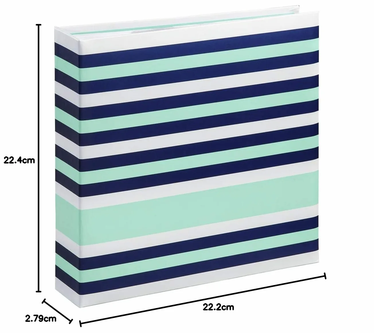 Hama Designline Album photo 22,5x22cm 100 pages 200 photos 10x15cm Bleu Turquoise Blanc Stripes