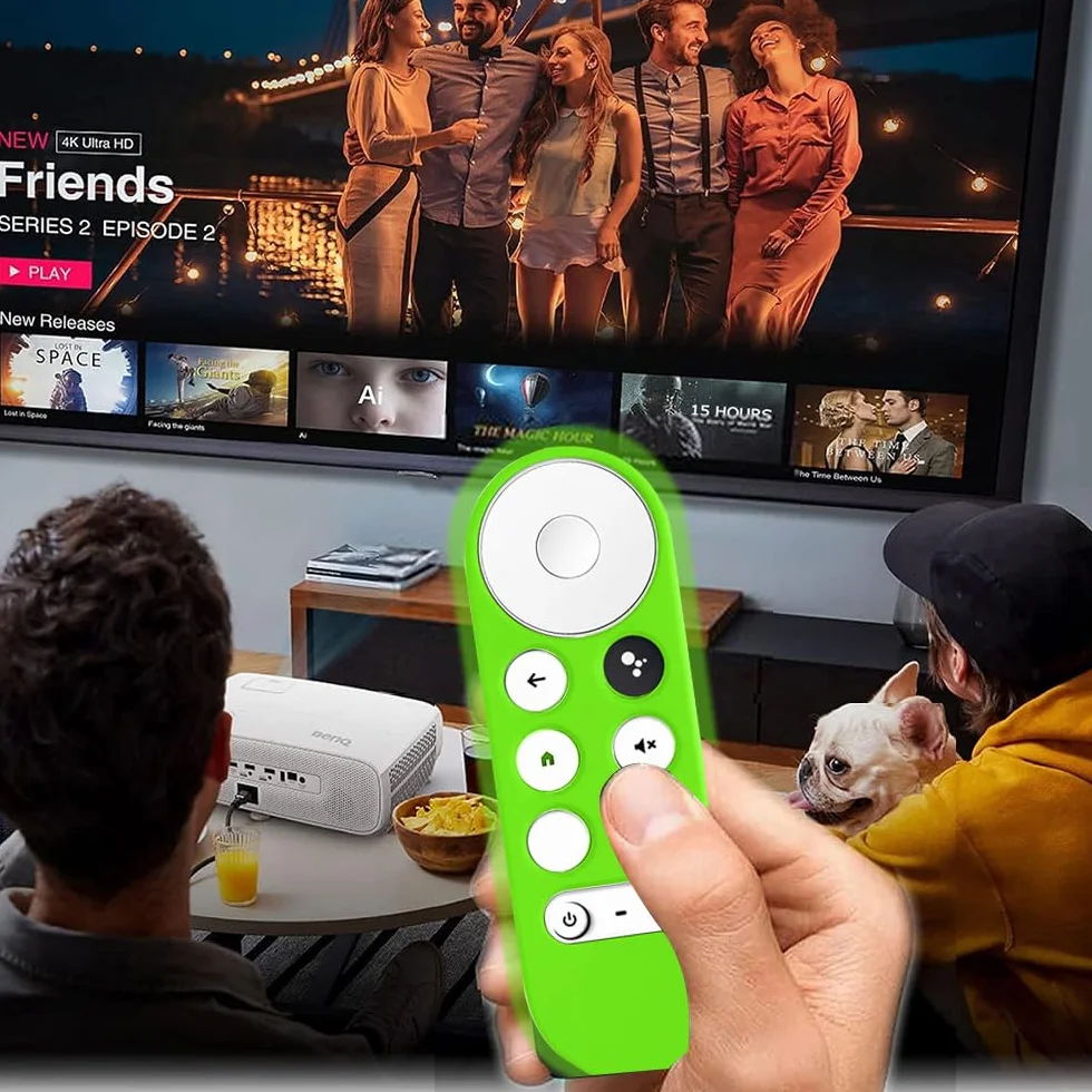 Boîtier de Télécommande Silicone pour Google Chromecast 2020 4K 2022 HD, Coque Antidérapante