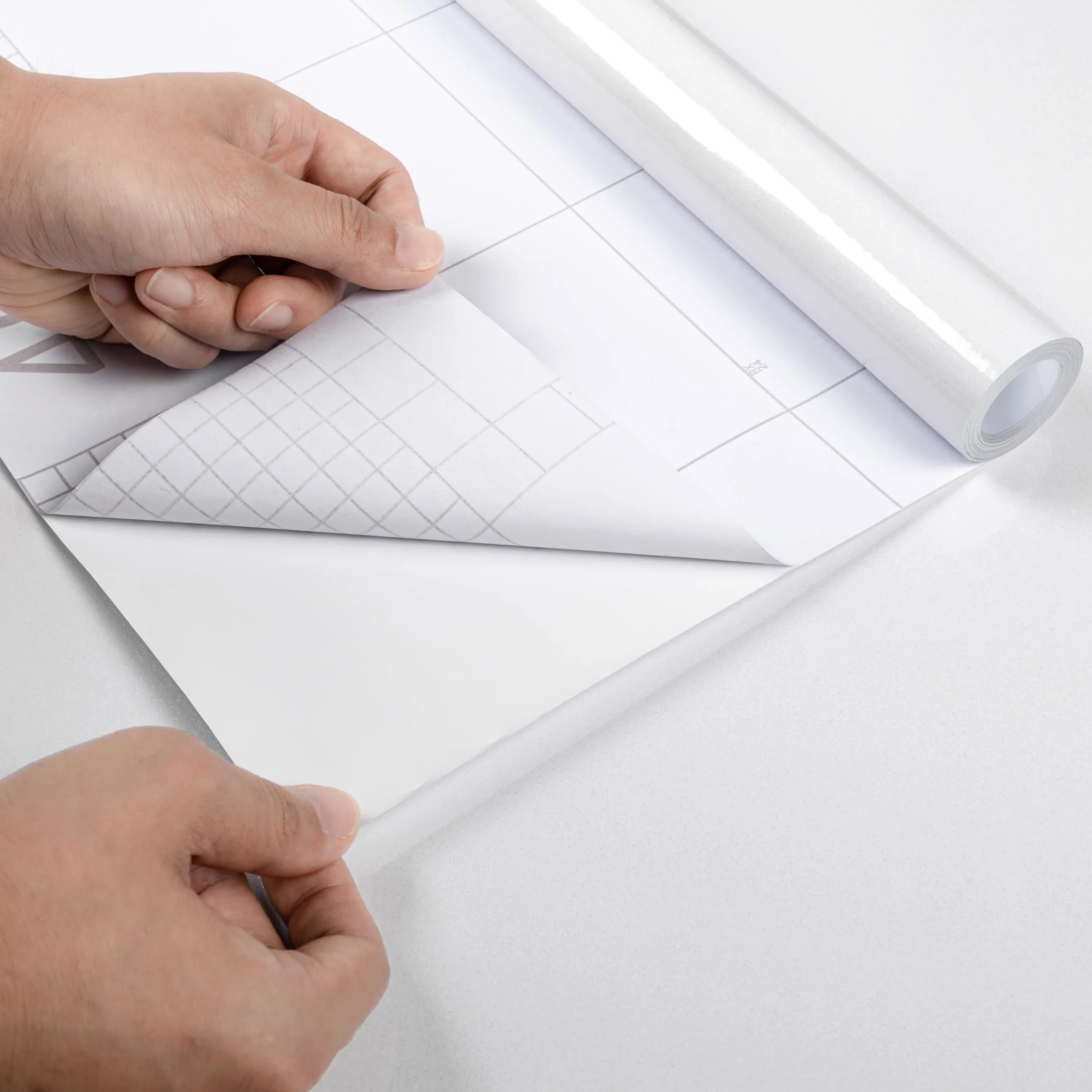 Papier Adhesif pour Meuble Blanc Paillettes Brillant 30cmx3m, Film Revetement Vinyle Autocollant Cuisine