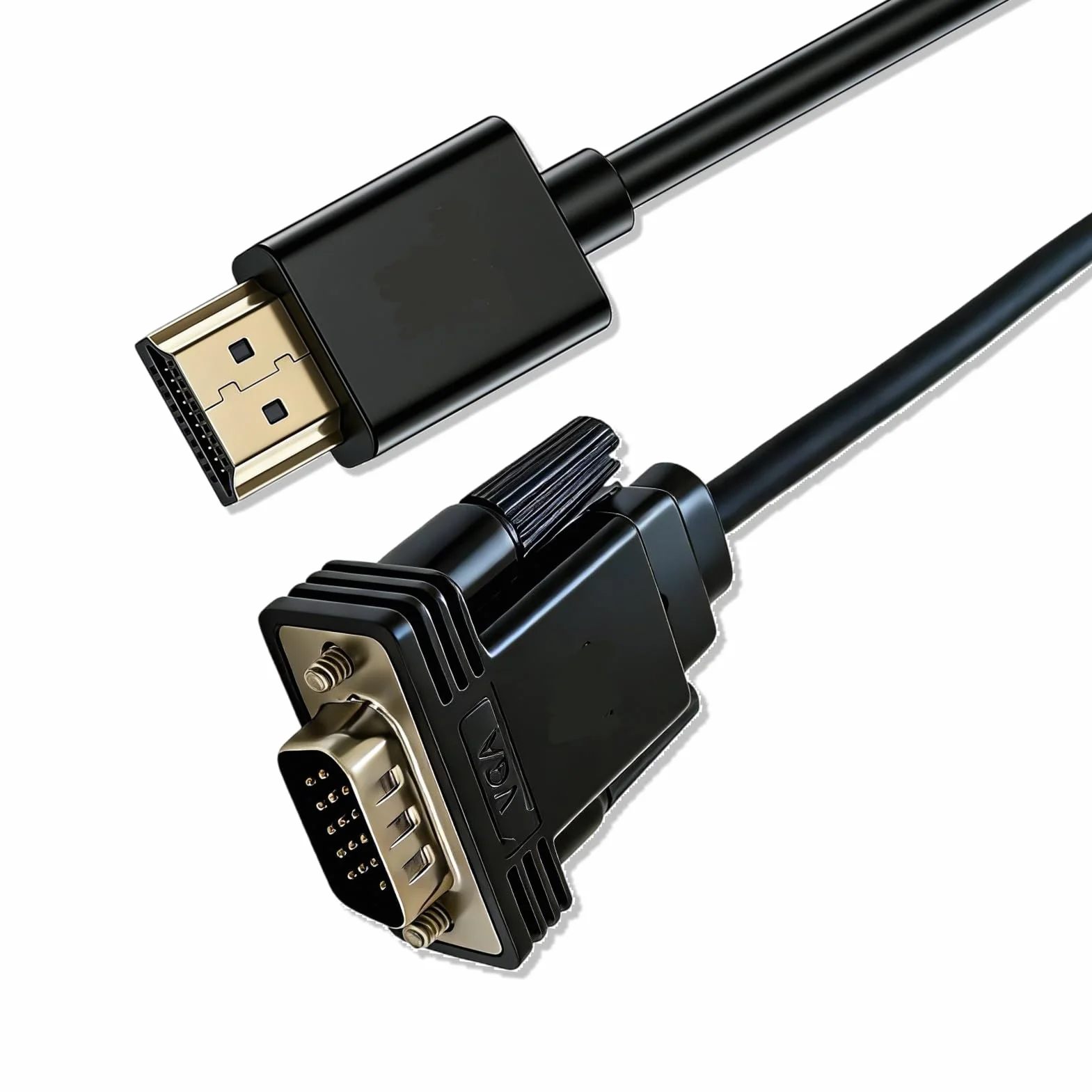 Câble HDMI vers VGA 1,8 M Convertisseur Actif Full HD 1080p HDMI Mâle vers VGA Mâle