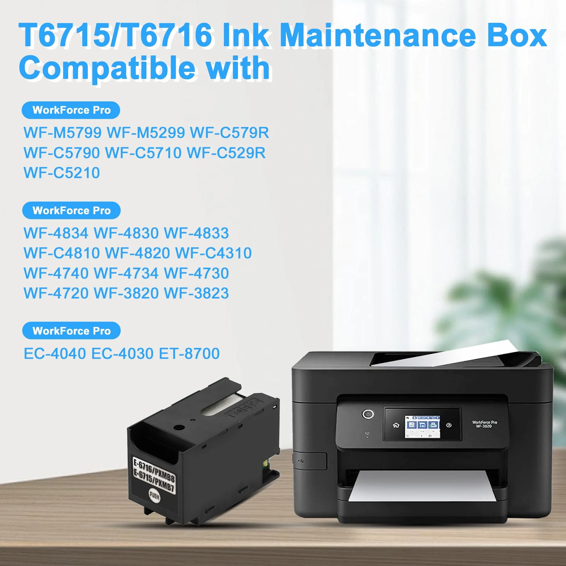 LCL T6715 C13T671500 zamiennik pudełka konserwacyjnego do Epson Workforce Pro WF-4720DWF WF-4725DWF WF-4730DTWF WF-4730DWF WF-4740DTWF WF-4740DWF (1-pak)