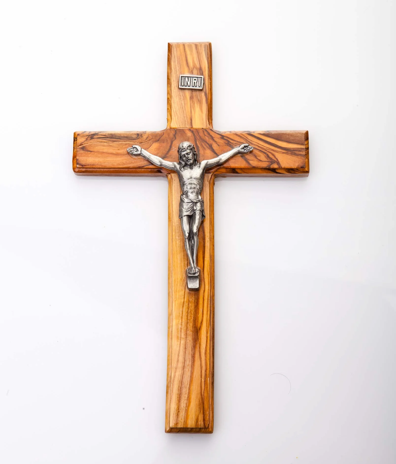 Croix de Jérusalem en bois d'olivier 20,3 cm Art mural Bethléem
