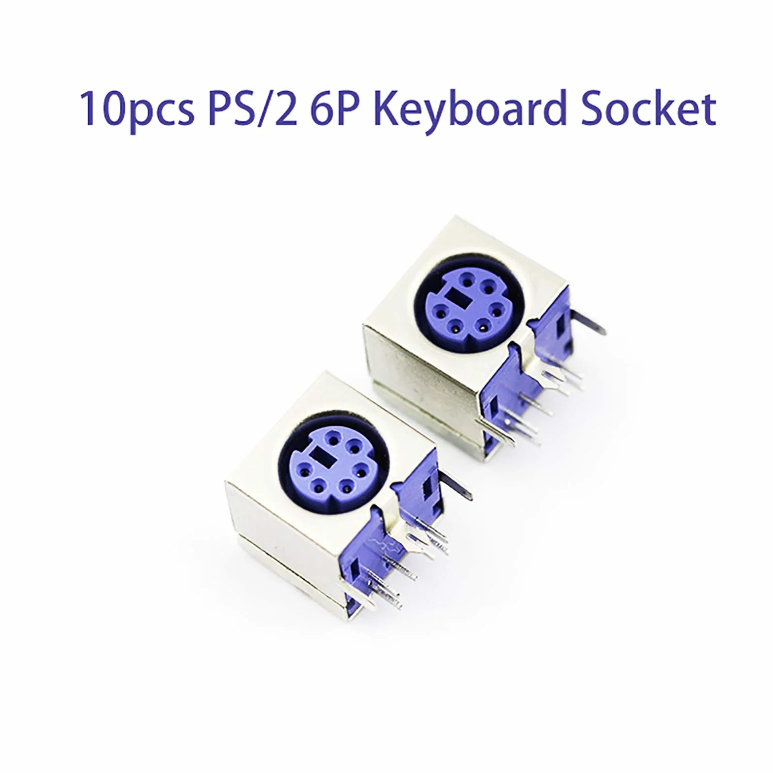Lot de 10 prises mini DIN PS/2 6 broches femelles PCB Violet
