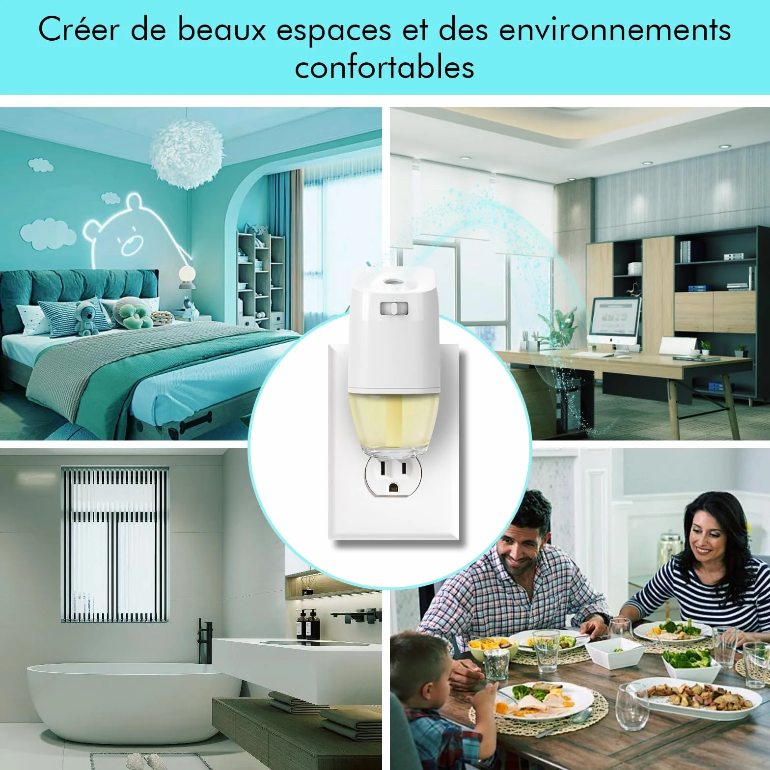 Recharge Désodorisant Maison Coton 6x19ML Compatible Air Wick Glade Diffuseur Électrique