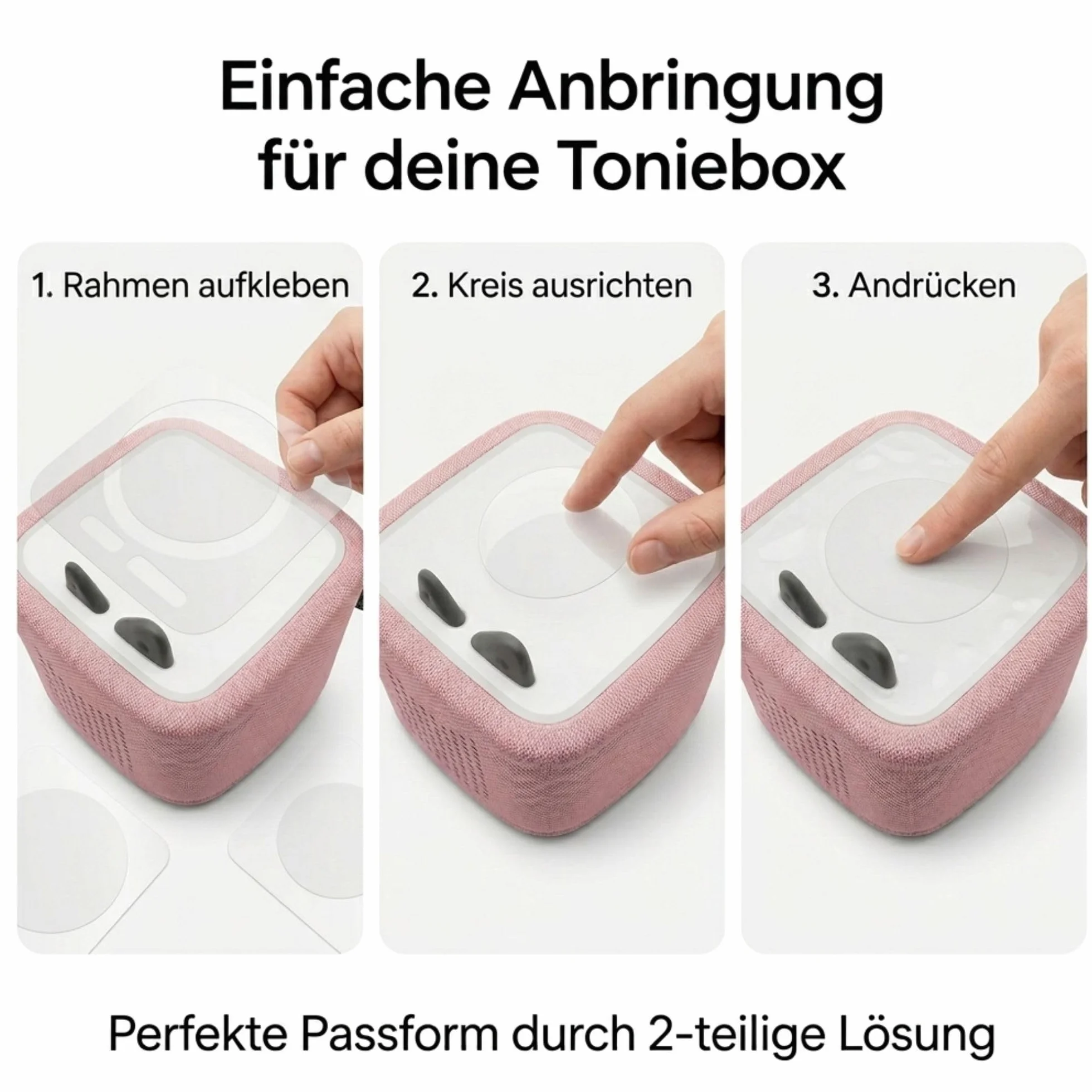 MilaBoo Toniebox Lot de 2 autocollants de protection en vinyle transparent amovible