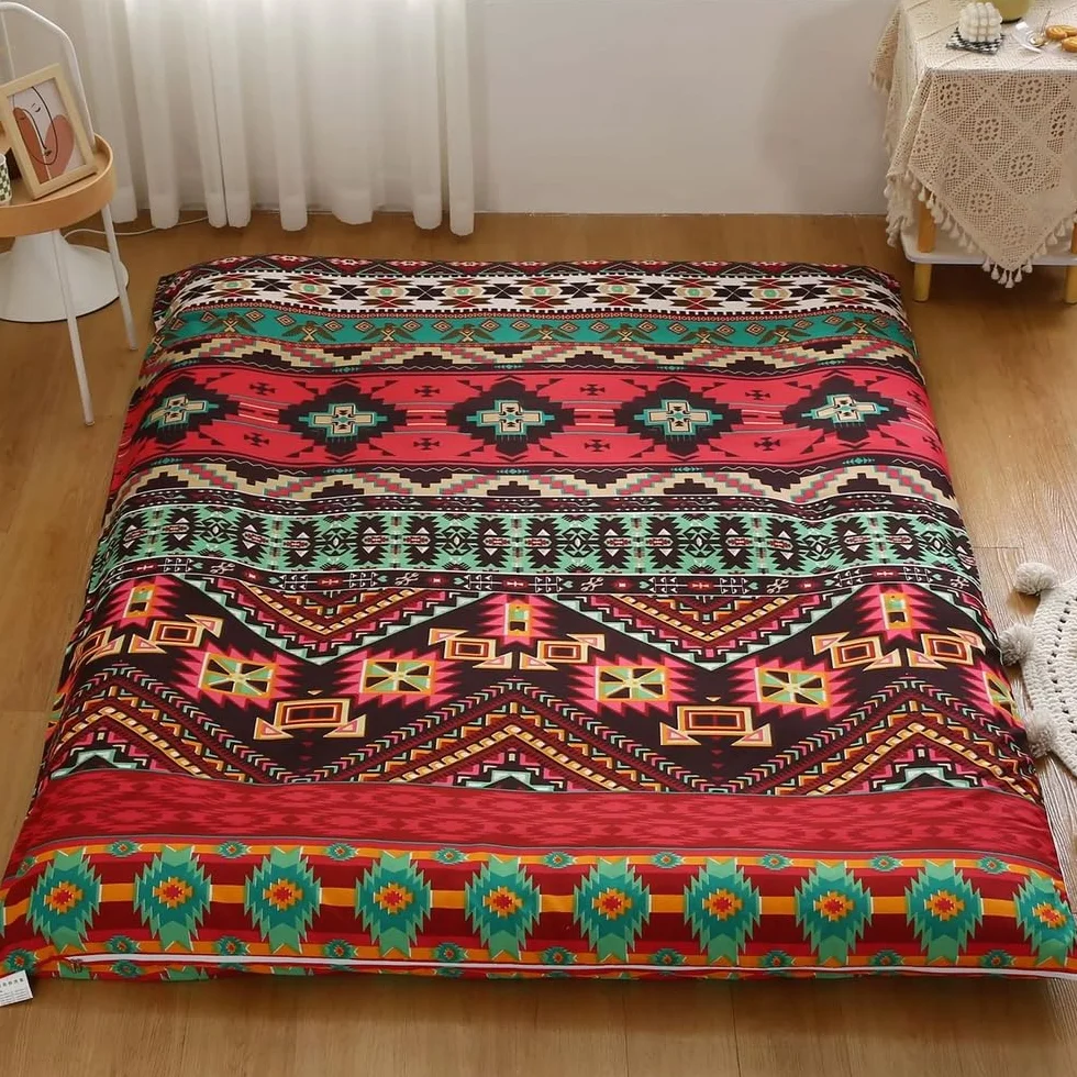 Housse De Matelas Futon Anti-Poussière 90x200cm Queen/King Size Avec Fermeture À Glissière Couvre Lit Japonais