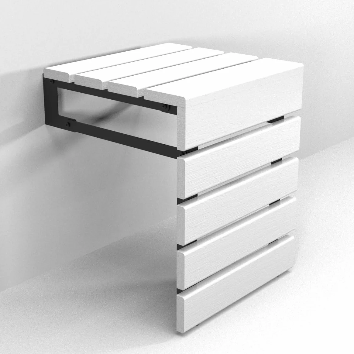 Siège de douche mural pliable en bois de teck fait à la main, tabouret de salle de bain pour personnes âgées, handicapées, femmes enceintes, handicapées, banc d'extérieur pliable résistant à l'eau