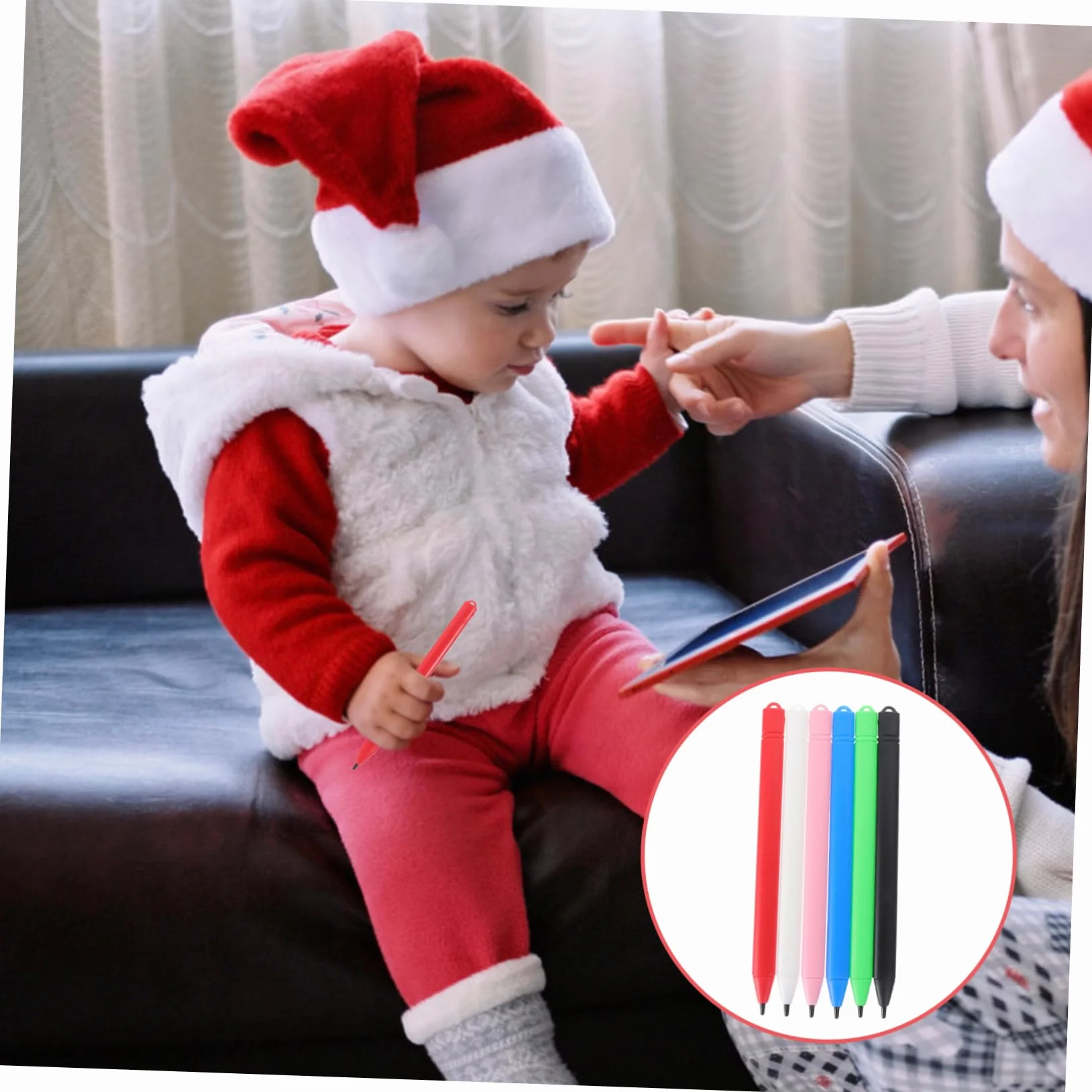 Lot de 6 stylos à dessin pour enfants - Aide à l'écriture épaisse pour peinture et dessin
