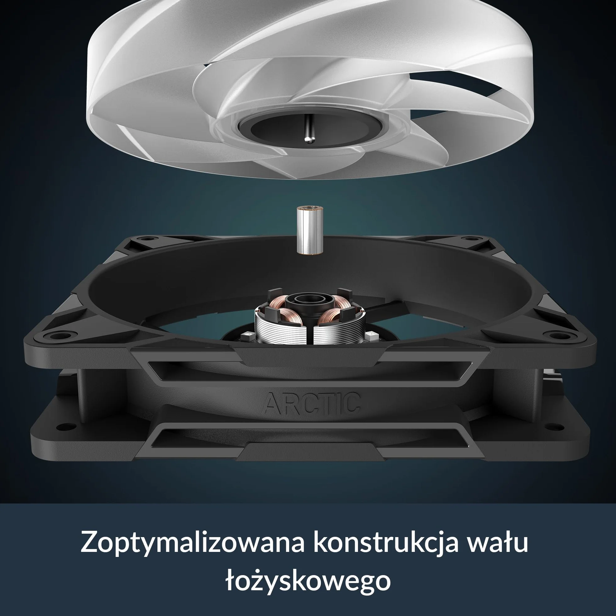 ARCTIC P12 Pro A-RGB - Mocny Wentylator Premium, Wentylator PWM 120 mm z Rozdzielaczem Kabla Y, 600-3000 rpm, 0 rpm <5% PWM, 5V Cyfrowy RGB, łożysko ślizgowe Hydrodynamiczne, 4-Pin - Czarny