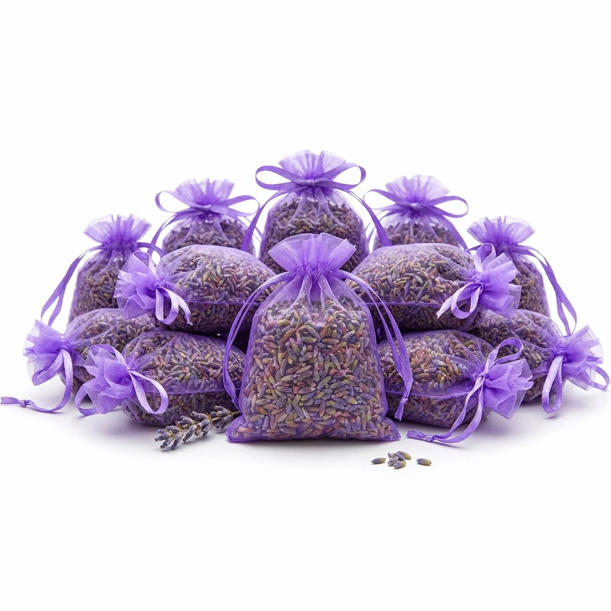 OLILLY Sachets Violets Lavande de Provence 120g Lavande Naturelle 12 Sachets