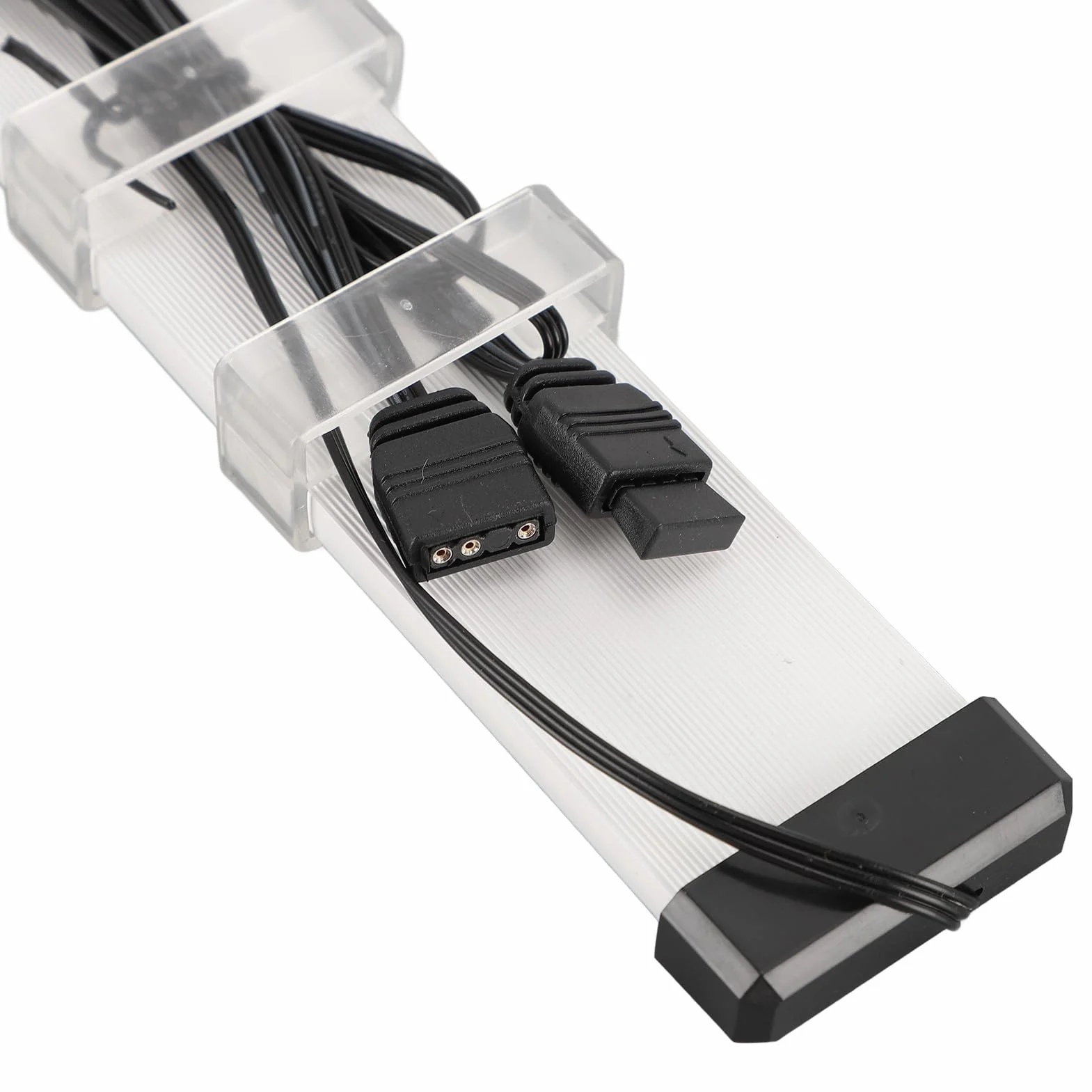 Kabel Zasilacza ARGB, Kabel ARGB PC do Przedłużacza Zasilania Płyty Głównej, 5V 3-pinowy, Zginany Silikonowy Przedłużacz Zasilania ARGB do Procesora (X8 Flat (dla pojedynczego