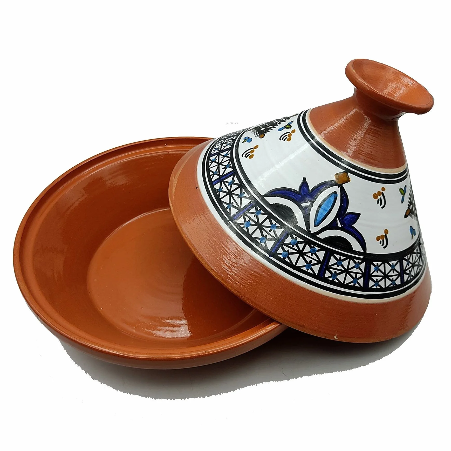 Generico Tajine en Terre Cuite Marocain Tunisien XL 32 cm Multicolore