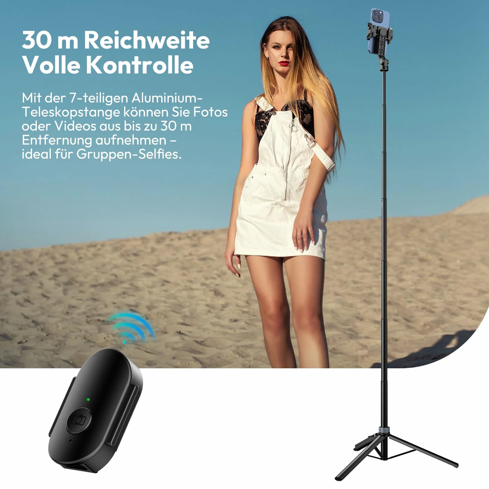 ULANZI TT88 statyw do telefonu komórkowego, 145 cm, magnetyczny kijek do selfie z pilotem zdalnego sterowania, stojak na telefon z klipsem 2 w 1, statyw kompatybilny z iPhone/Samsung/Huawei