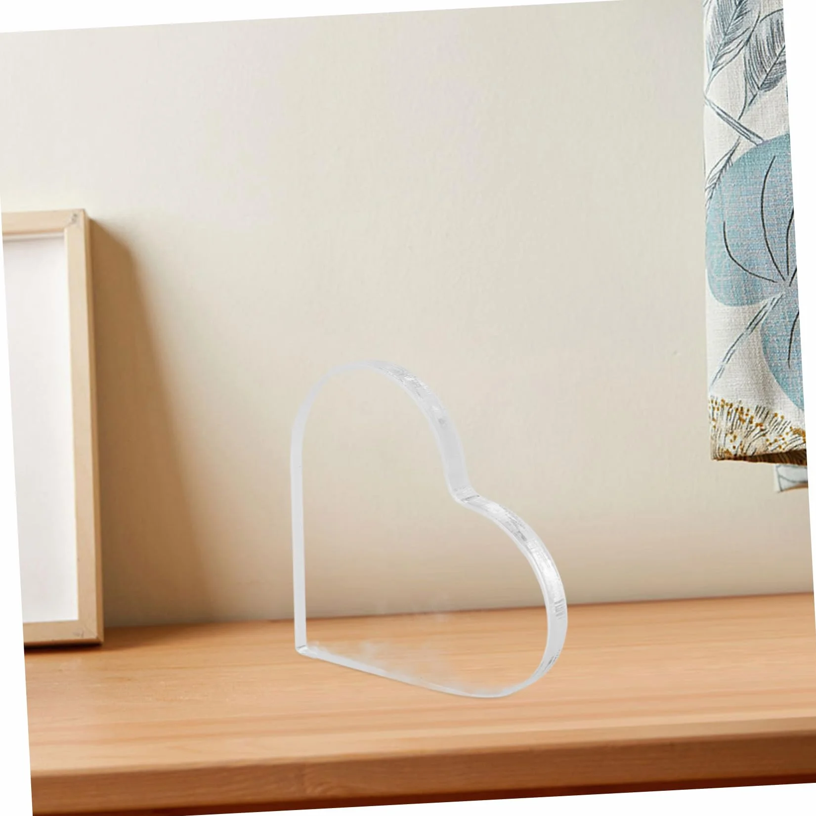Plaque Acrylique Forme Cœur Transparente DIY pour Décoration Maison