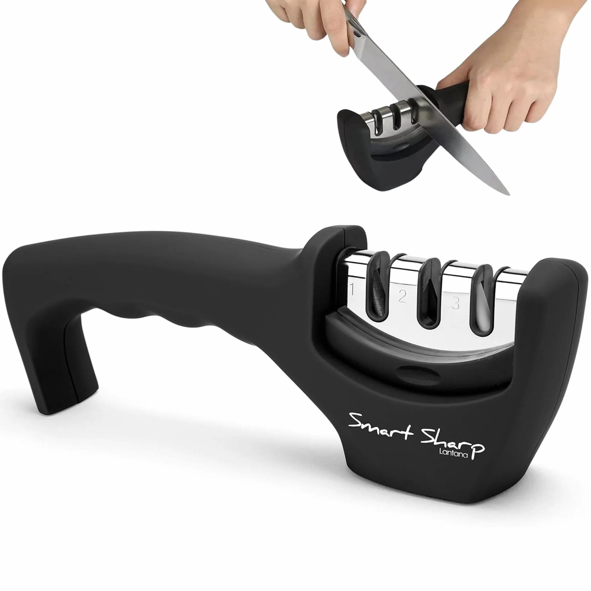 Aiguiseur à couteaux de cuisine Smart Sharp 3 phases Lantana - pierre céramique carbure tungstène diamant