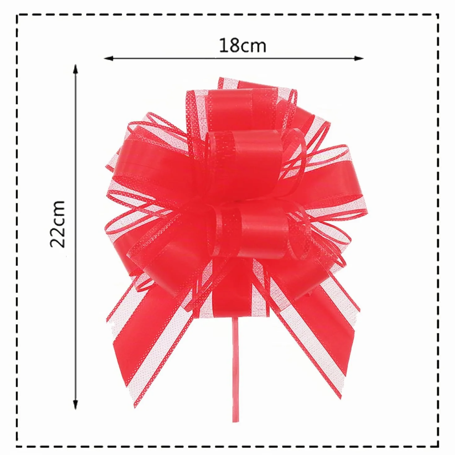 Grands nœuds décoratifs avec Ruban Cadeau 18 cm Vert pour Mariage Anniversaire Noël