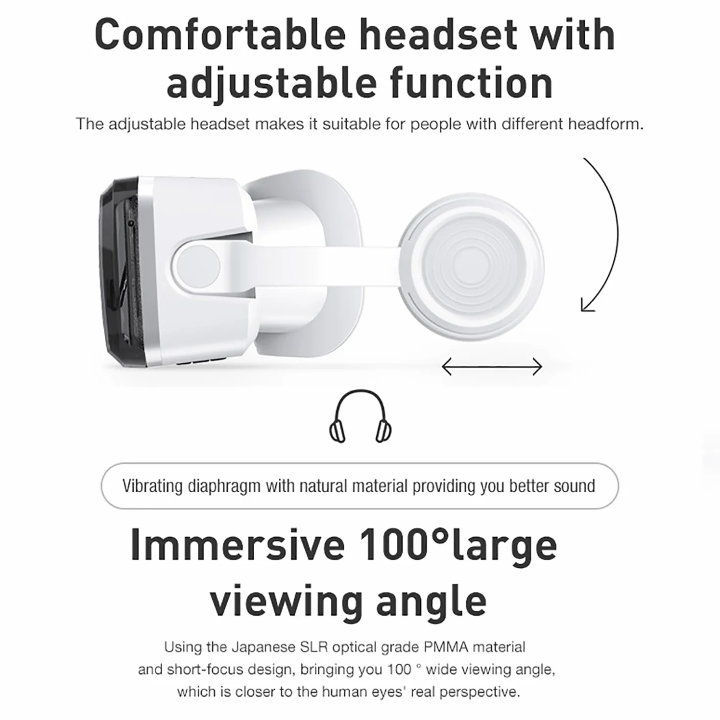 LONGLU Zestaw słuchawkowy 3D do wirtualnej rzeczywistości kompatybilny z iPhone 16 15 Pro Max Mini X R 12 11, Samsung 4,7-6,7", Android, okulary wirtualnej rzeczywistości 3D, do filmów i gier wideo