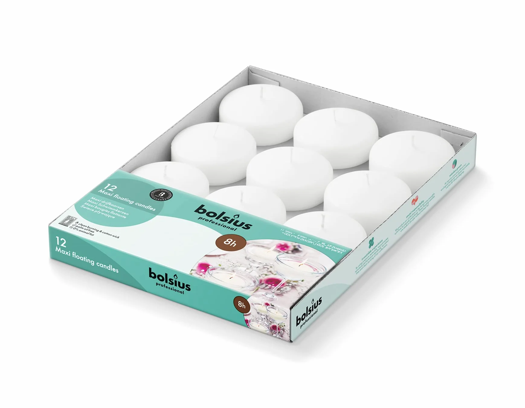Bolsius Maxi bougies flottantes Blanc