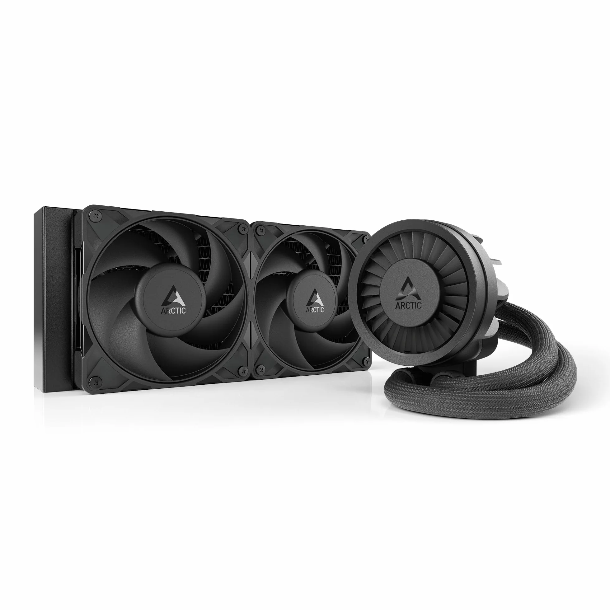 ARCTIC Liquid Freezer III Pro 240 - Chłodnica Procesora AIO, 2 x 120 mm Chłodzenie Wodne, Grzejnik 38 mm, Pompa PWM, Wentylator VRM, AMD AM5/AM4, Intel LGA1851/1700 Rama Kontaktowa - Czarny