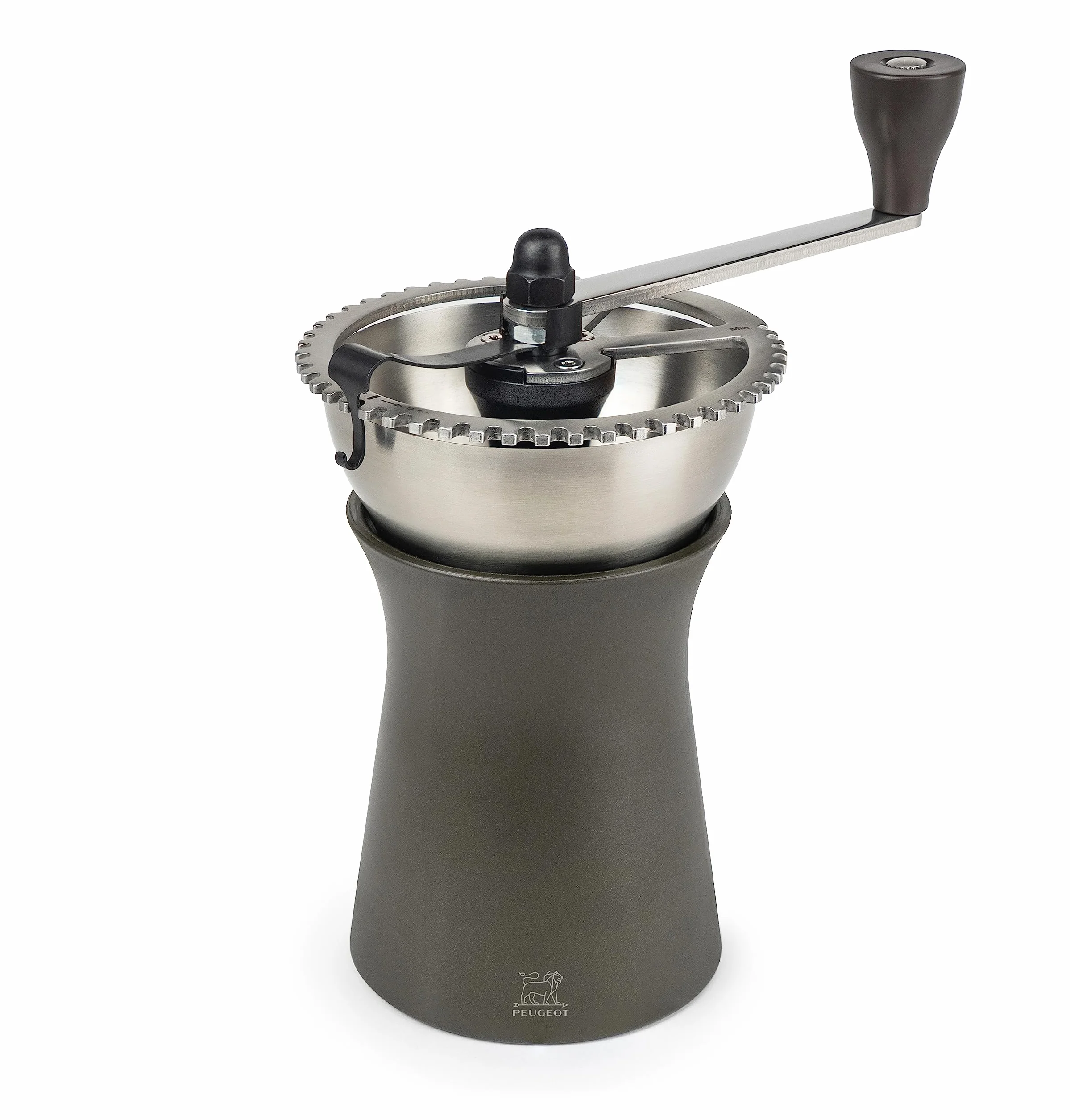 Peugeot Kronos Moulin à café manuel, Mouture réglable, Taille 19 cm, Matière : Inox/PBT, 35853, Noir