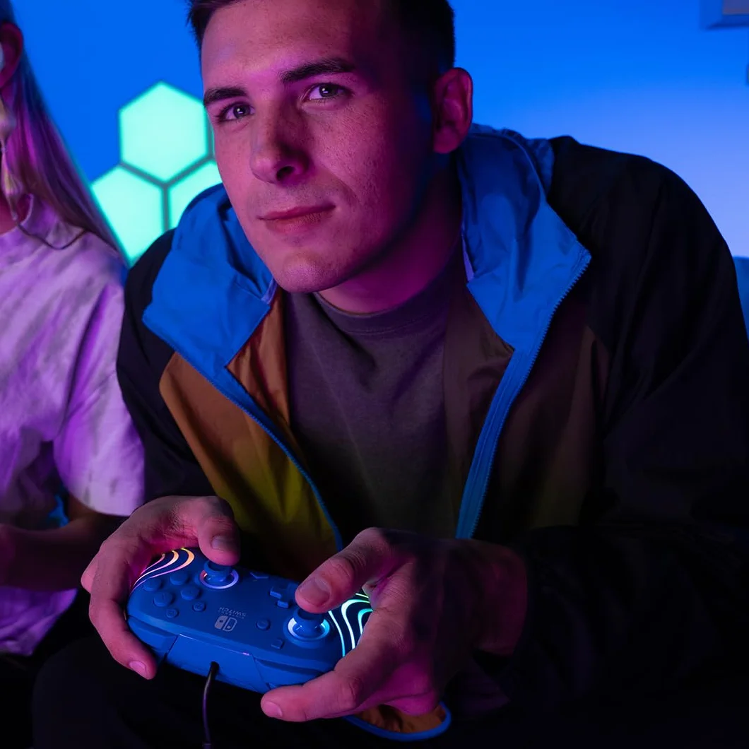 Switch Afterglow Wave Wired Controller Blue