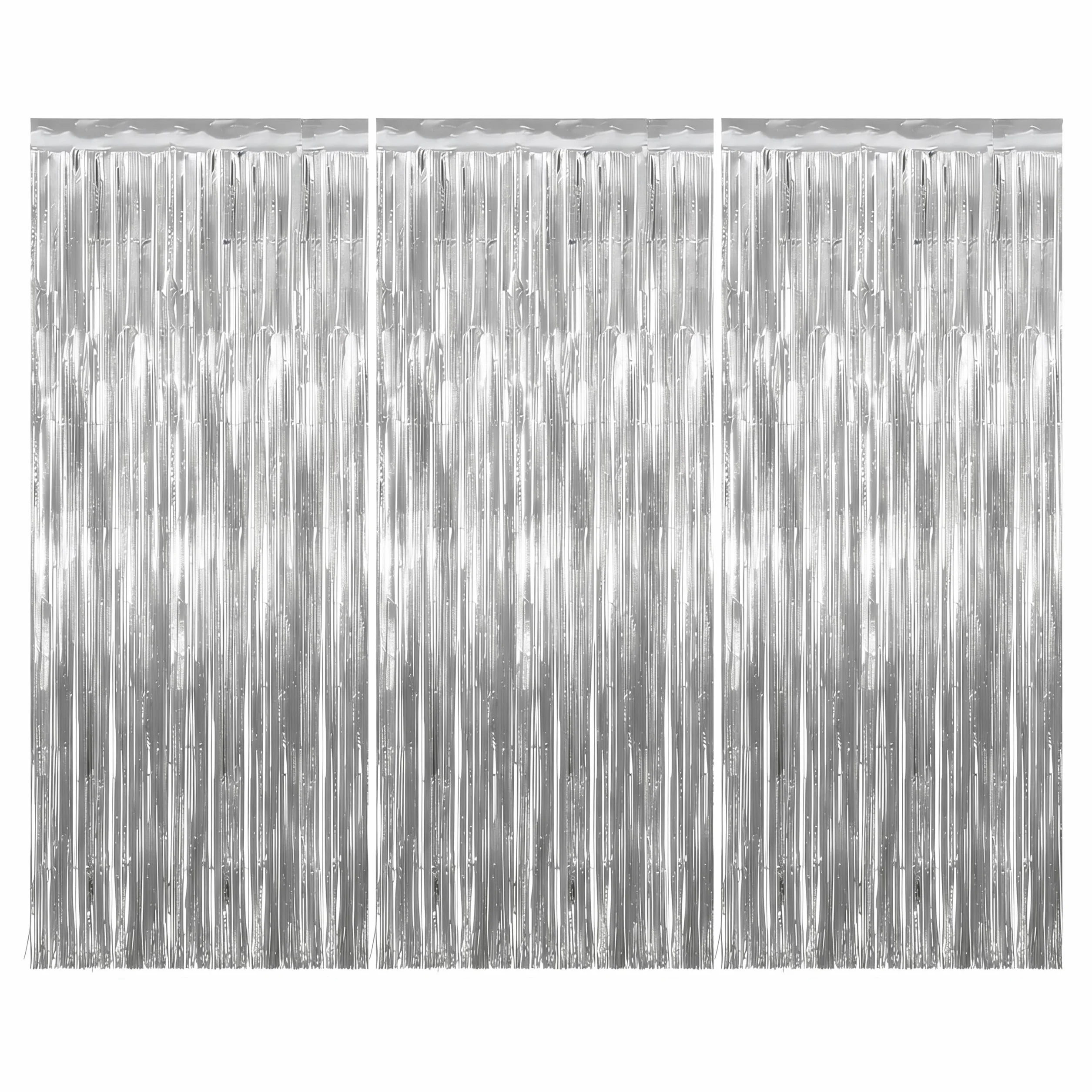 Rideau Métallique 1mx2m Paillette Décoration Fête Argenté