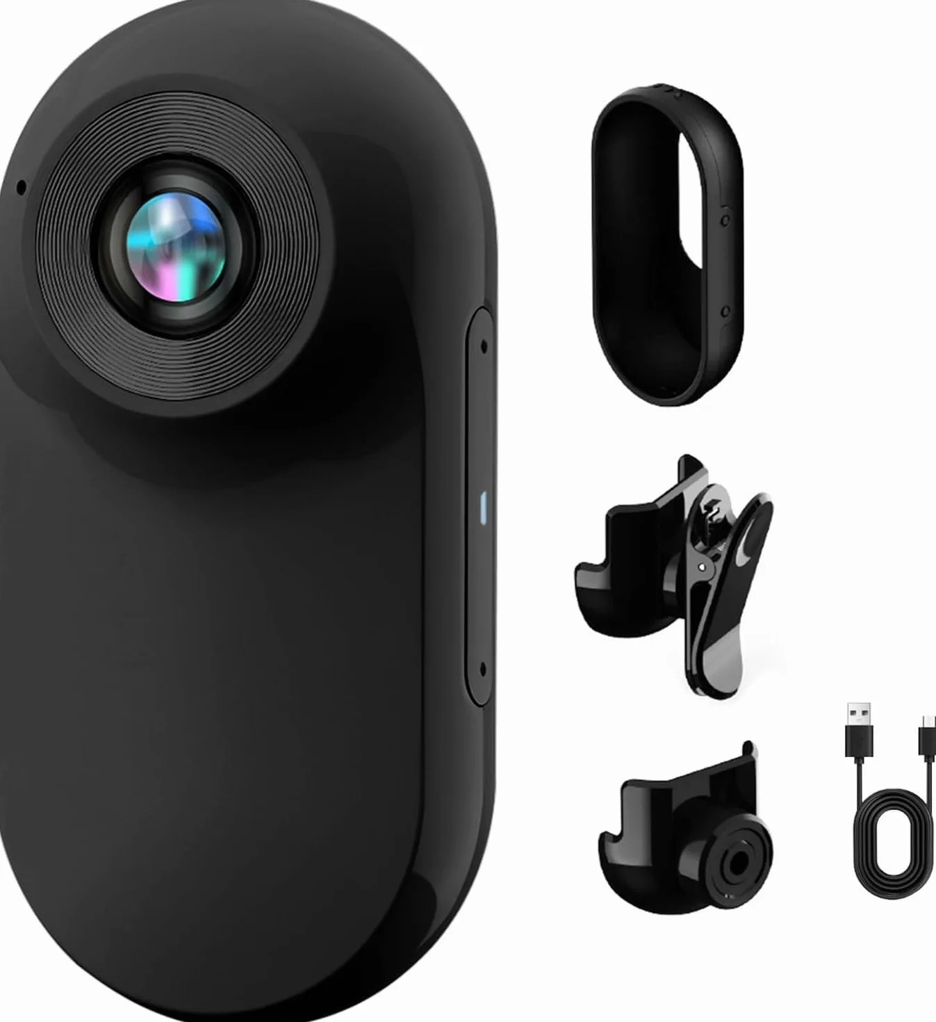 Kamera sportowa 360°, mini kamera Action Cam1080p i 32 GB pamięci na kask, magnetyczna kieszonkowa kamera na kciuk, kamera do jazdy na motocyklu, mini kamera sportowa z ekranem