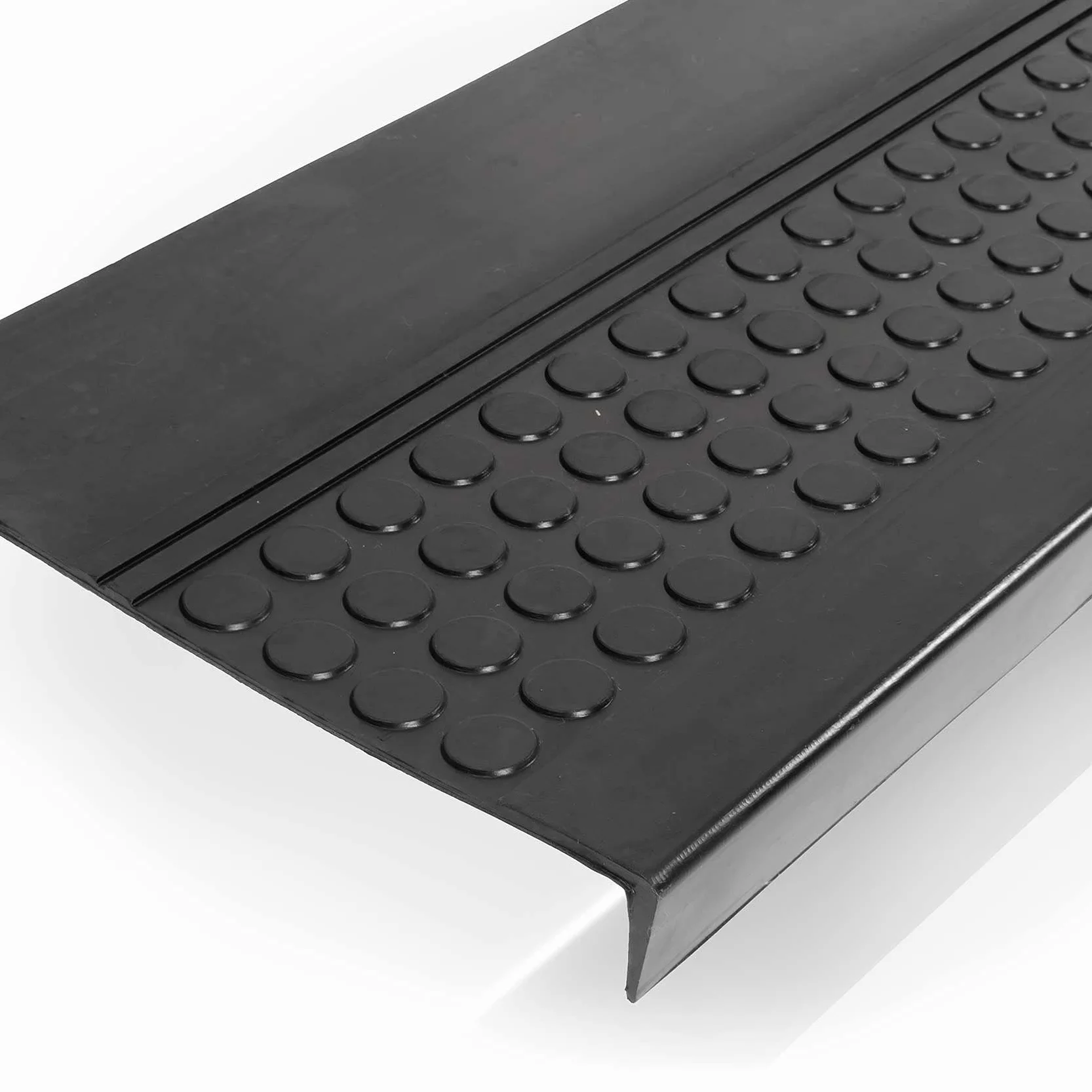 ANRO Tapis d'escalier en caoutchouc antidérapant pour extérieur et intérieur 120 x 30 x 4 cm