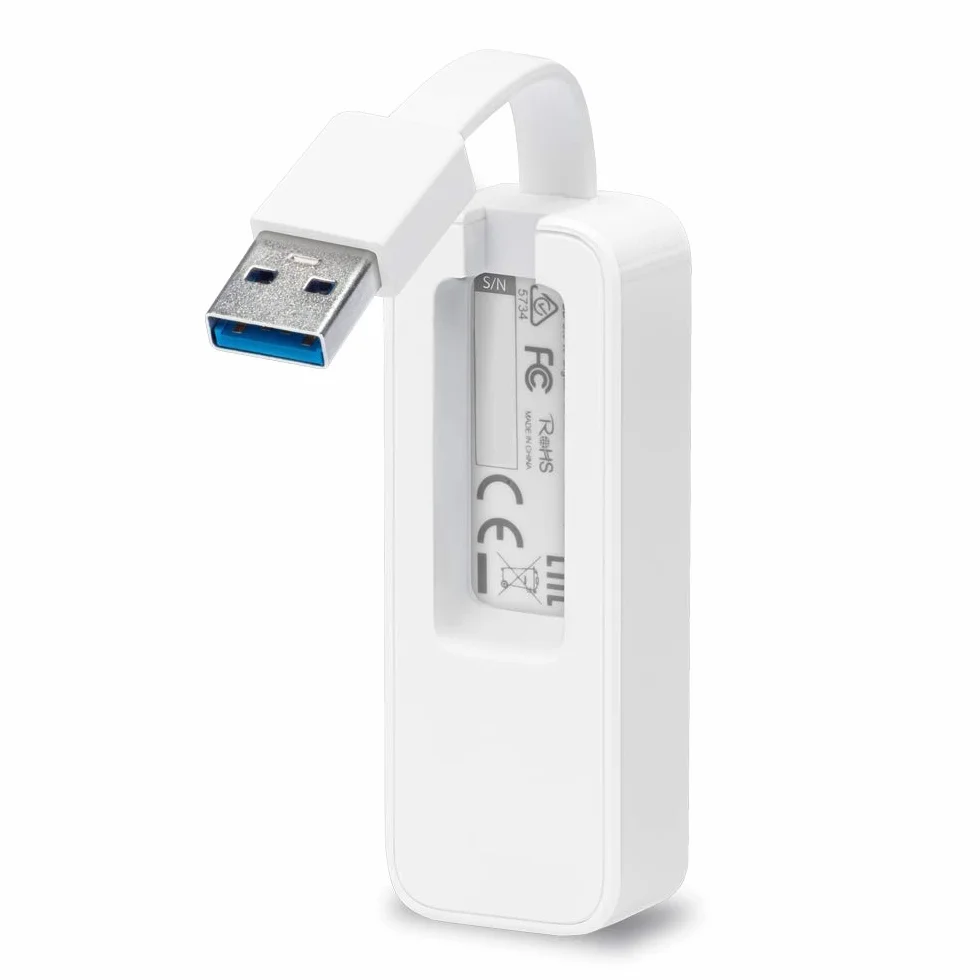 TP-Link UE300 Adaptateur USB vers Ethernet Gigabit 1000Mbps USB 3.0 RJ45 Pliable Portable