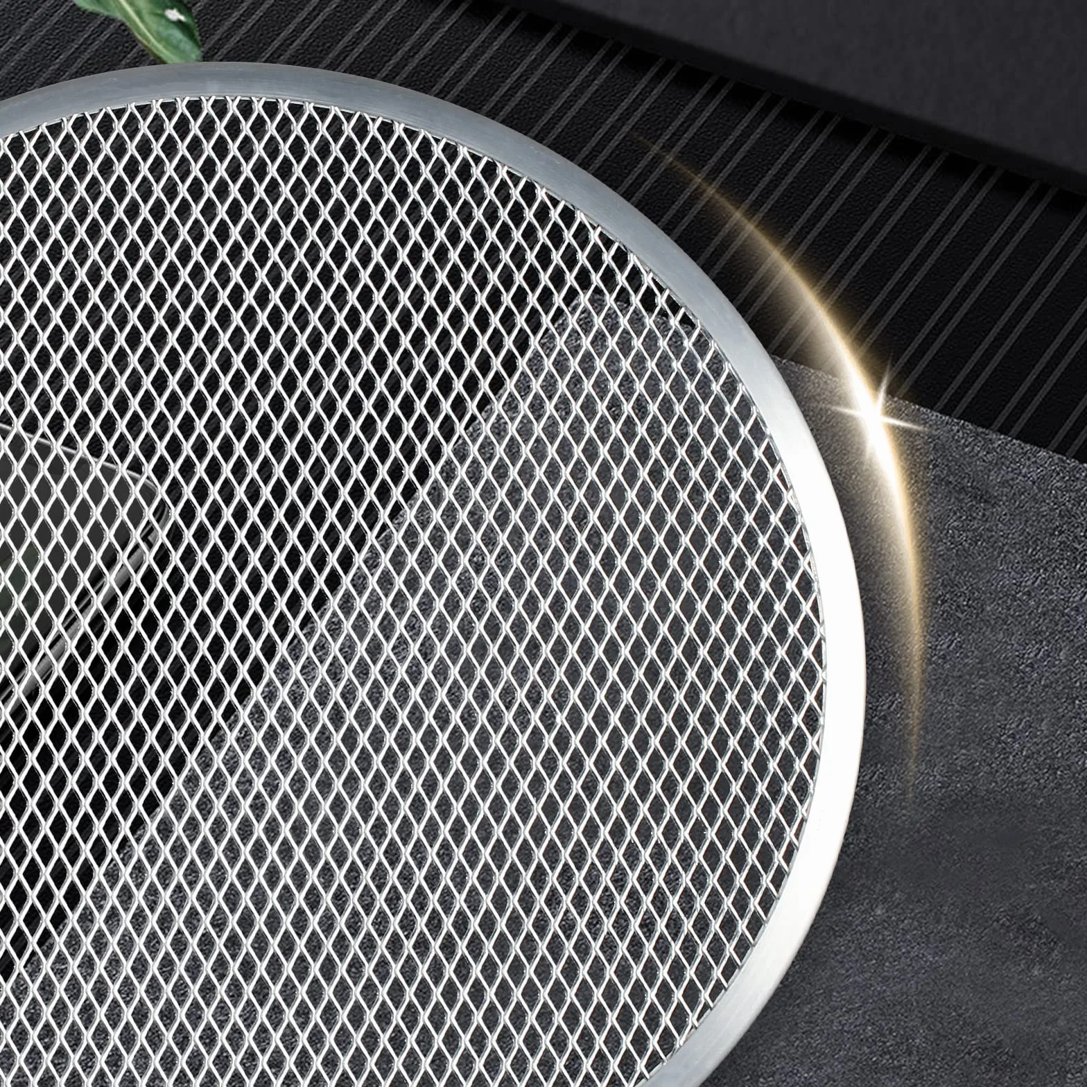STARVAST Lot de 3 Grille à Pizza 33 CM, Plaque à Pizza en Aluminium, Plat Pizza Rond pour Pizza, Grille de Barbecue