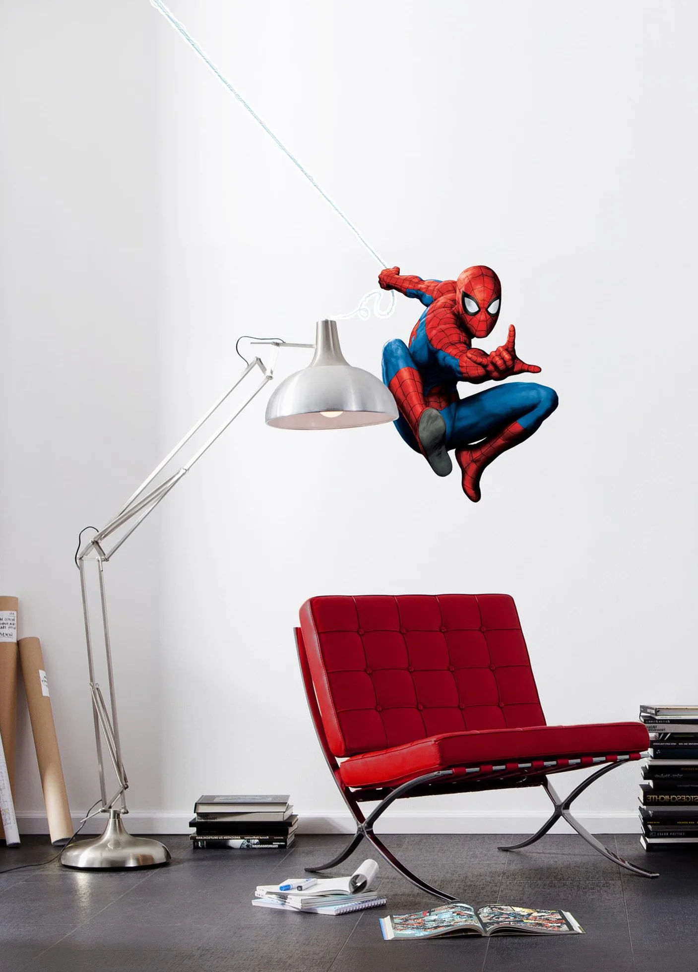 Sticker mural Spider-Man 50 x 70 cm pour chambre d'enfant coloré