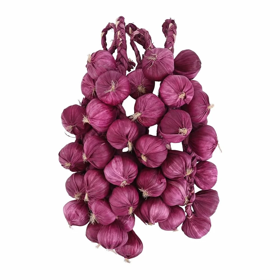 Guirlande d'ail violet décorative, pendentif en céramique, lot de 5 pièces pour salle à manger maison