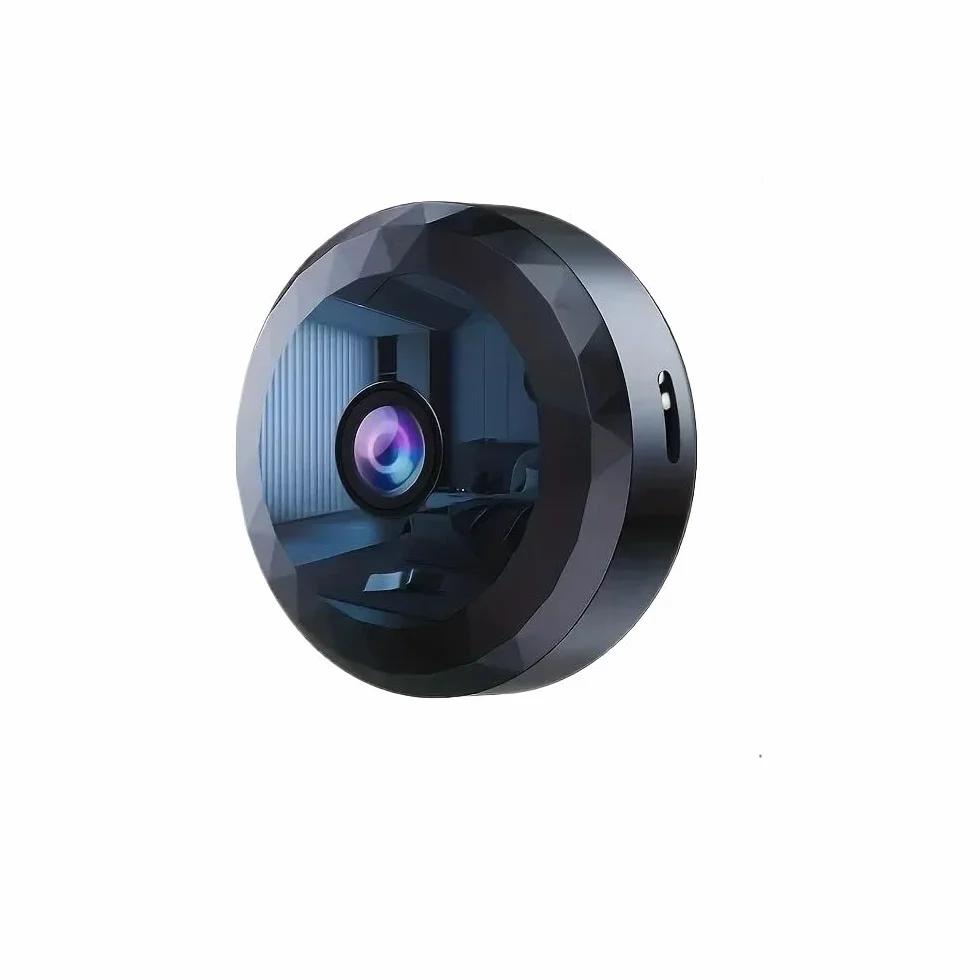 Mini kamera bezpieczeństwa WiFi, 1080p HD, bezprzewodowy nadzór wewnętrzny z noktowizorem, wykrywanie ruchu, sterowanie aplikacją mobilną, czarna (1, tylko kamera)