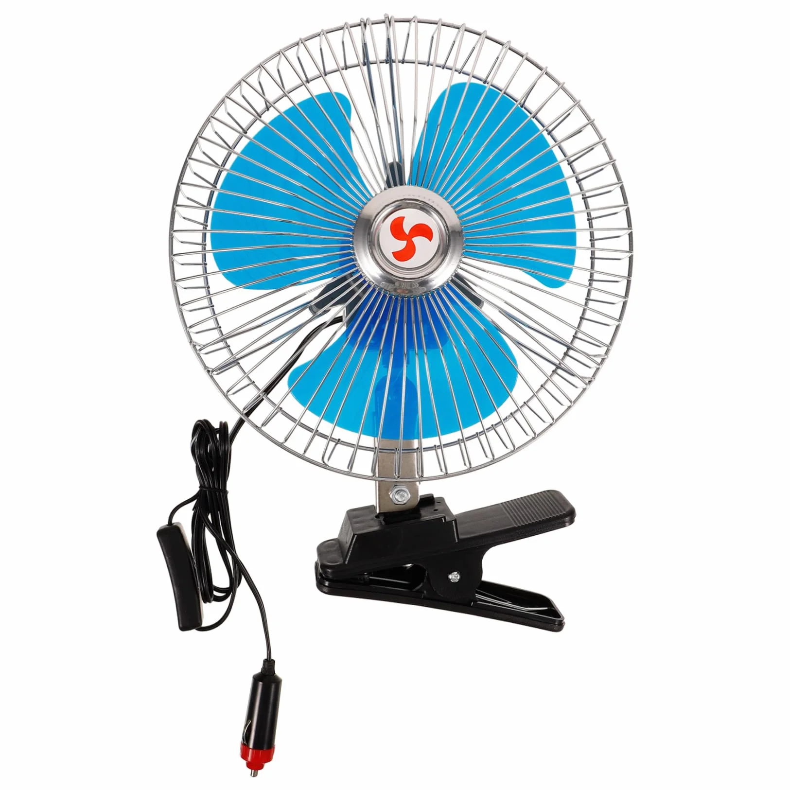 OSALADI Mini Fan Car - 12v Elektryczny Wentylator Chłodzący Do Samochodu Ciężarówki Autobusu Z Mocowaniem Zaciskowym I Funkcją Oscylacyjną