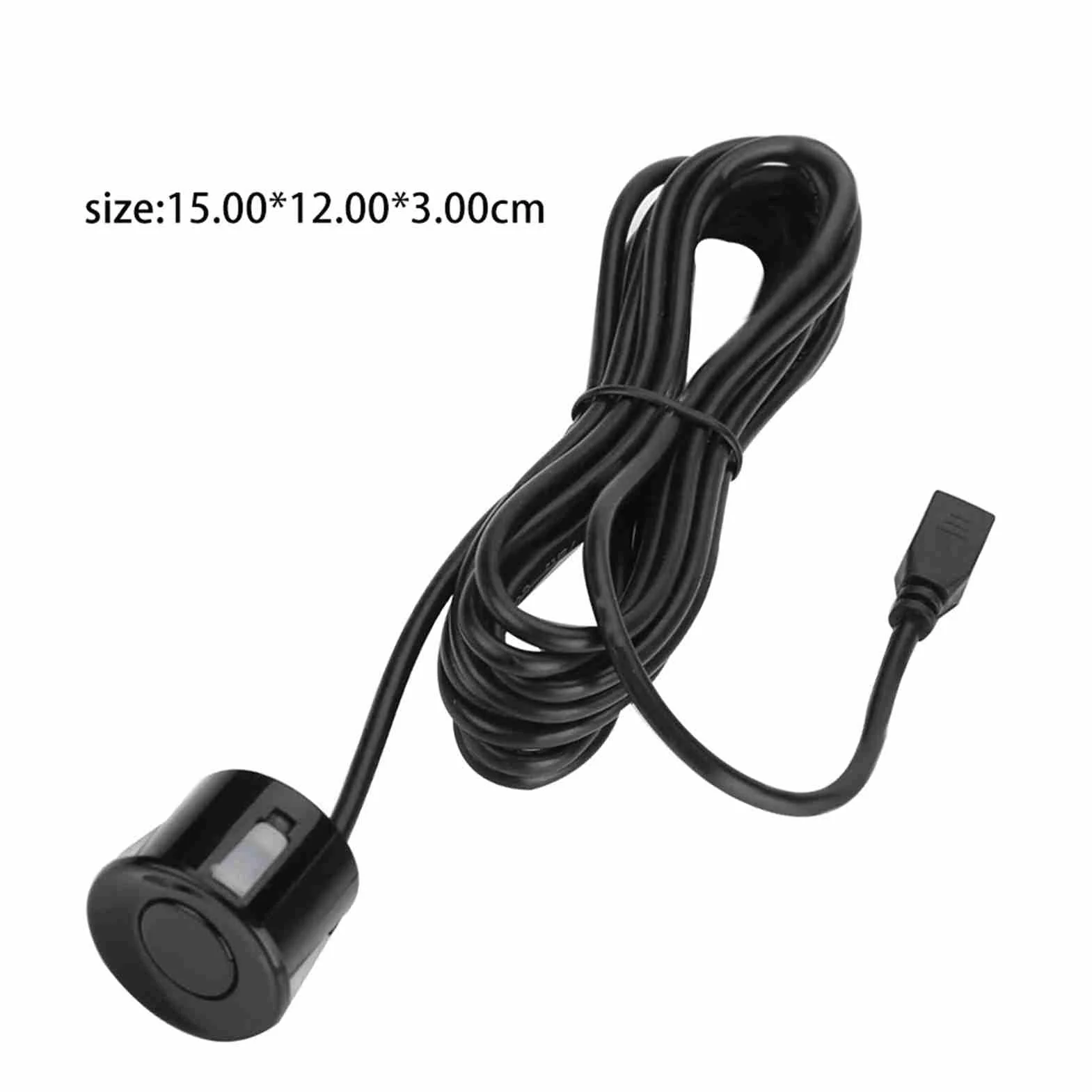 4szt Czujnik parkowania Sonda, cofania detektor kopii zapasowej pojazdu (czarny) kabel czujnik parkowania 4.5