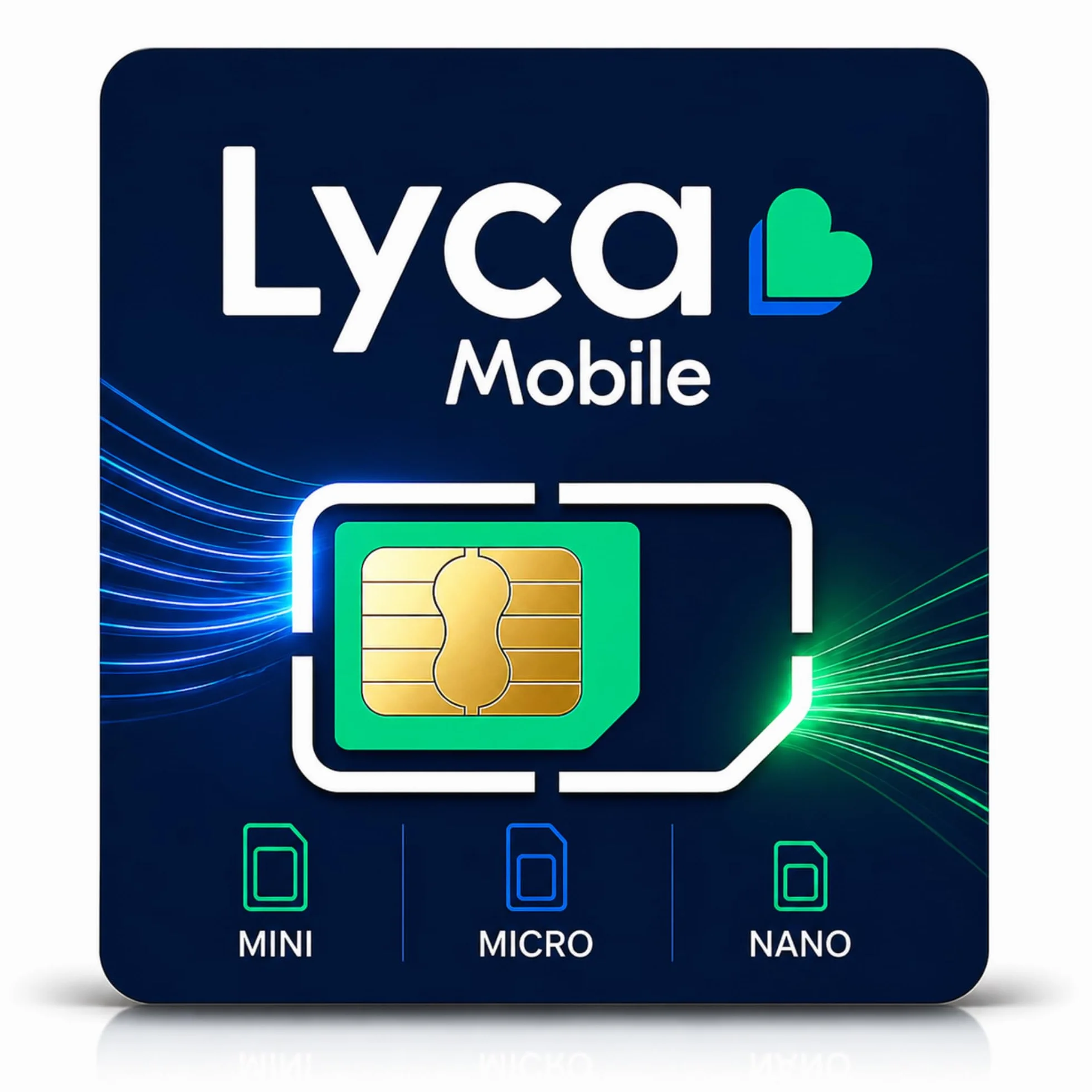 Lycamobile UK 5G Sim, aktywna i gotowa do użycia, może być używana we Włoszech, bez miesięcznej opłaty, ładowanie przez recharge.com lub producentów tytoniu